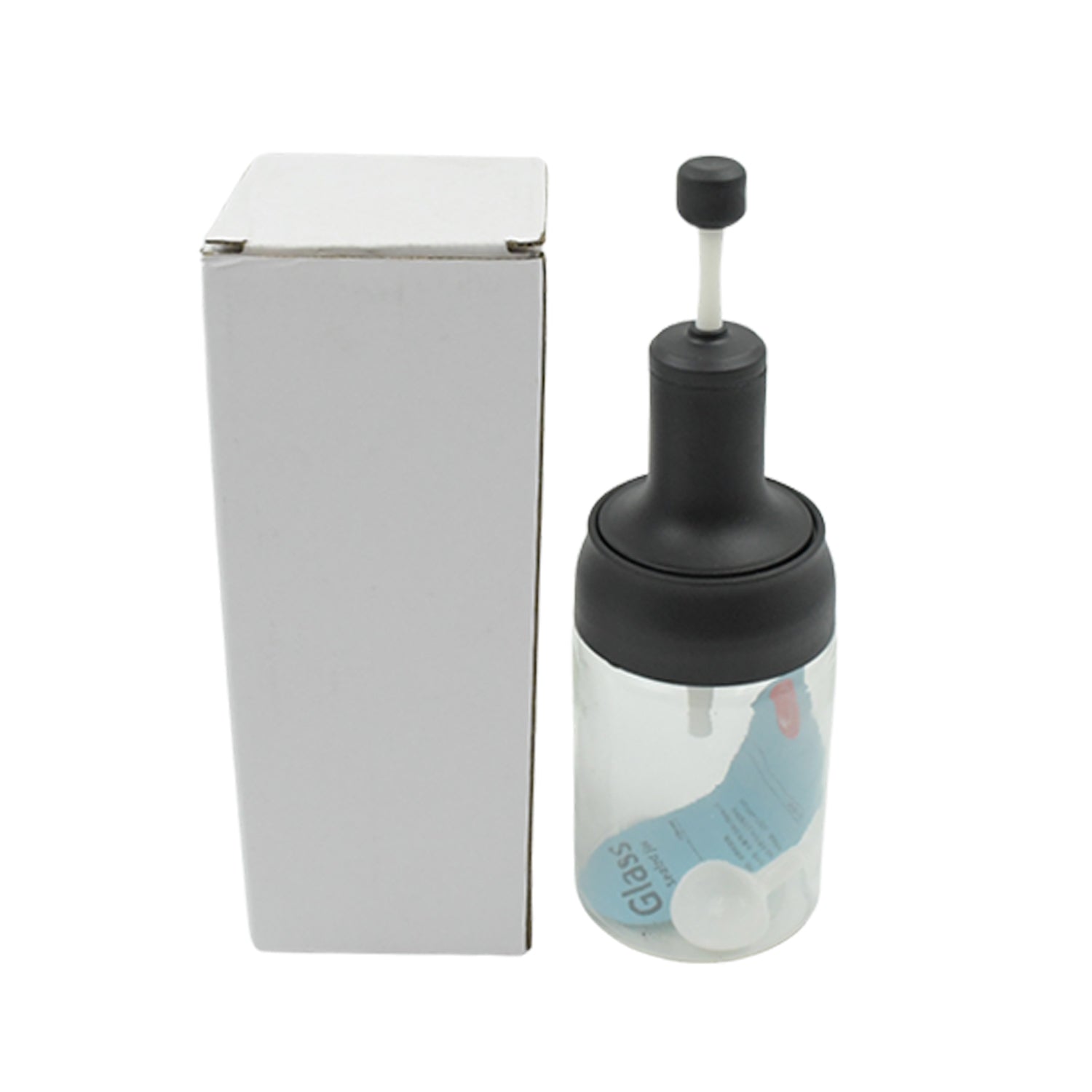 All-in-One Seasoning Jar: Heat-Resistant Glass with Spoon (1 Pc) - Bhavnagar Deodap