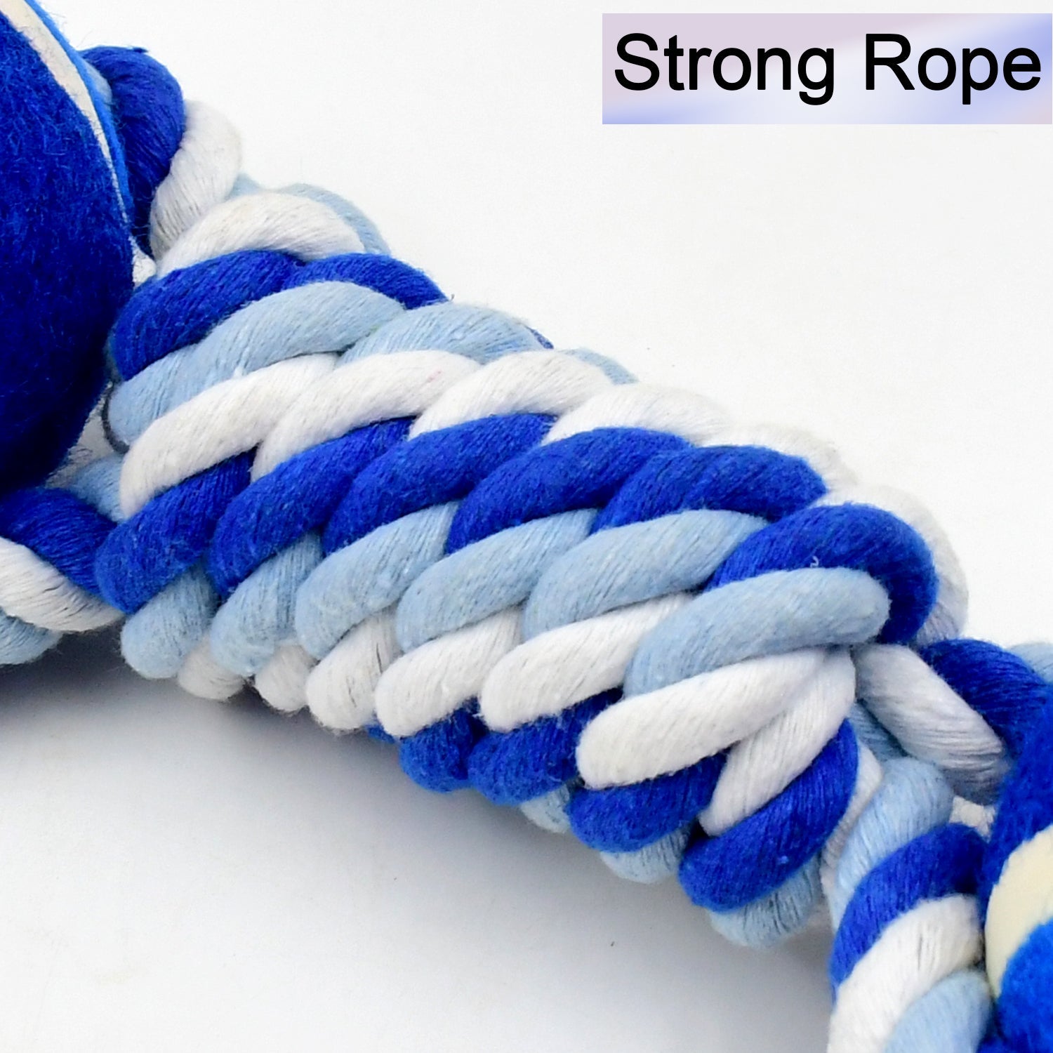 Durable Cotton Rope Dog Toy Two-Way Ball Design (1 Pc) - Bhavnagar Deodap