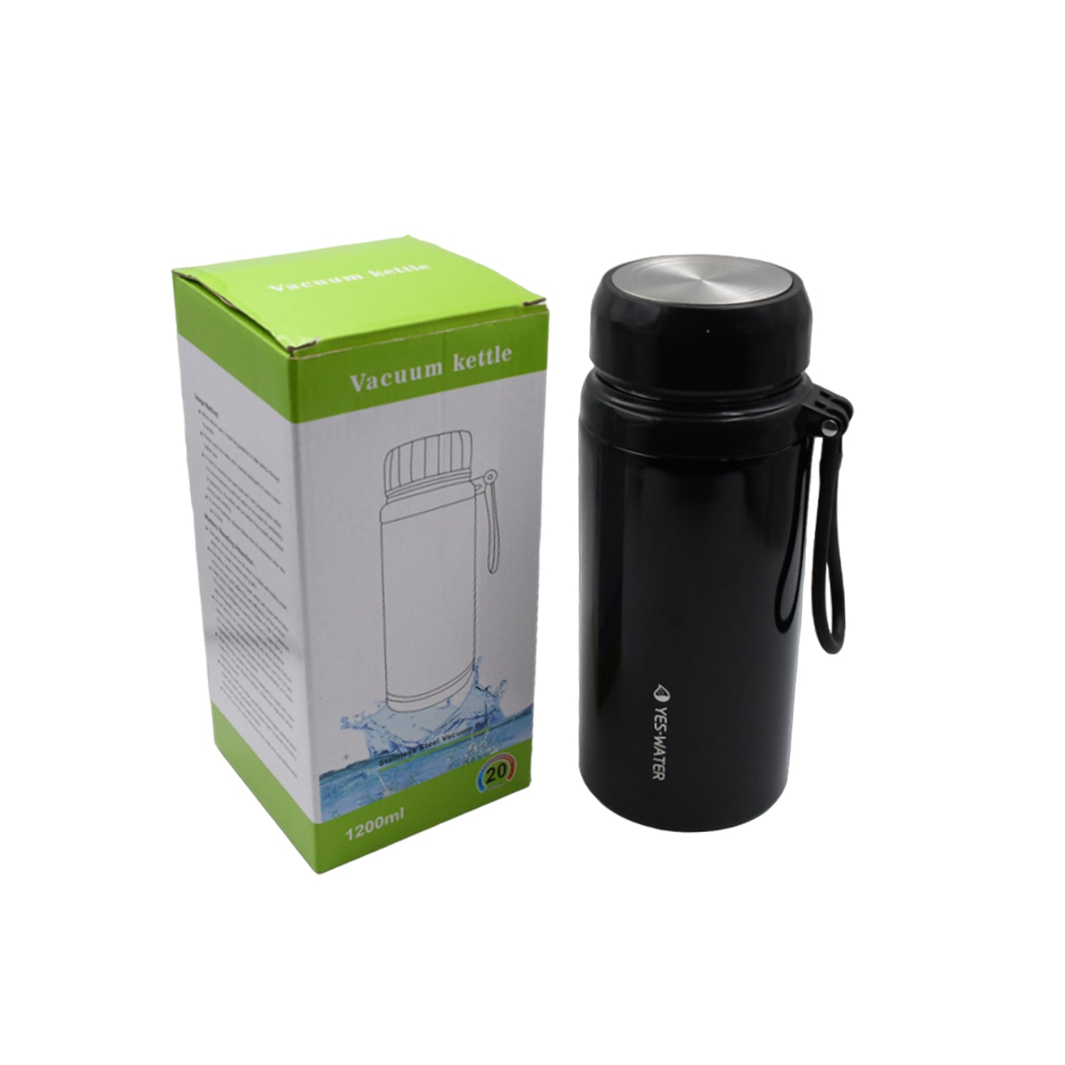 Vacuum Thermos Flask Water Bottle Stainless Steel Drinking Bottle 100% Leak-Proof Insulated Mug Double-Walled - Ultralight Thermos Flask for Office, Sports, Outdoor Kettle, Travel (1200 ML) - Bhavnagar Deodap