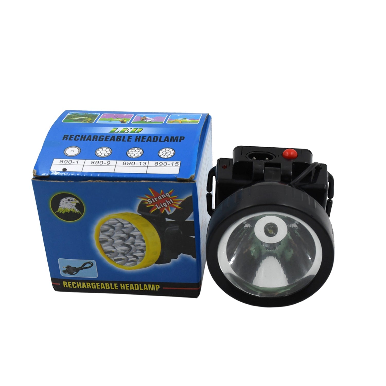 HEAD LAMP 1 LED LONG RANGE RECHARGEABLE HEADLAMP ADJUSTMENT LAMP USE FOR FARMERS, FISHING, CAMPING, HIKING, TREKKING, CYCLING - Bhavnagar Deodap