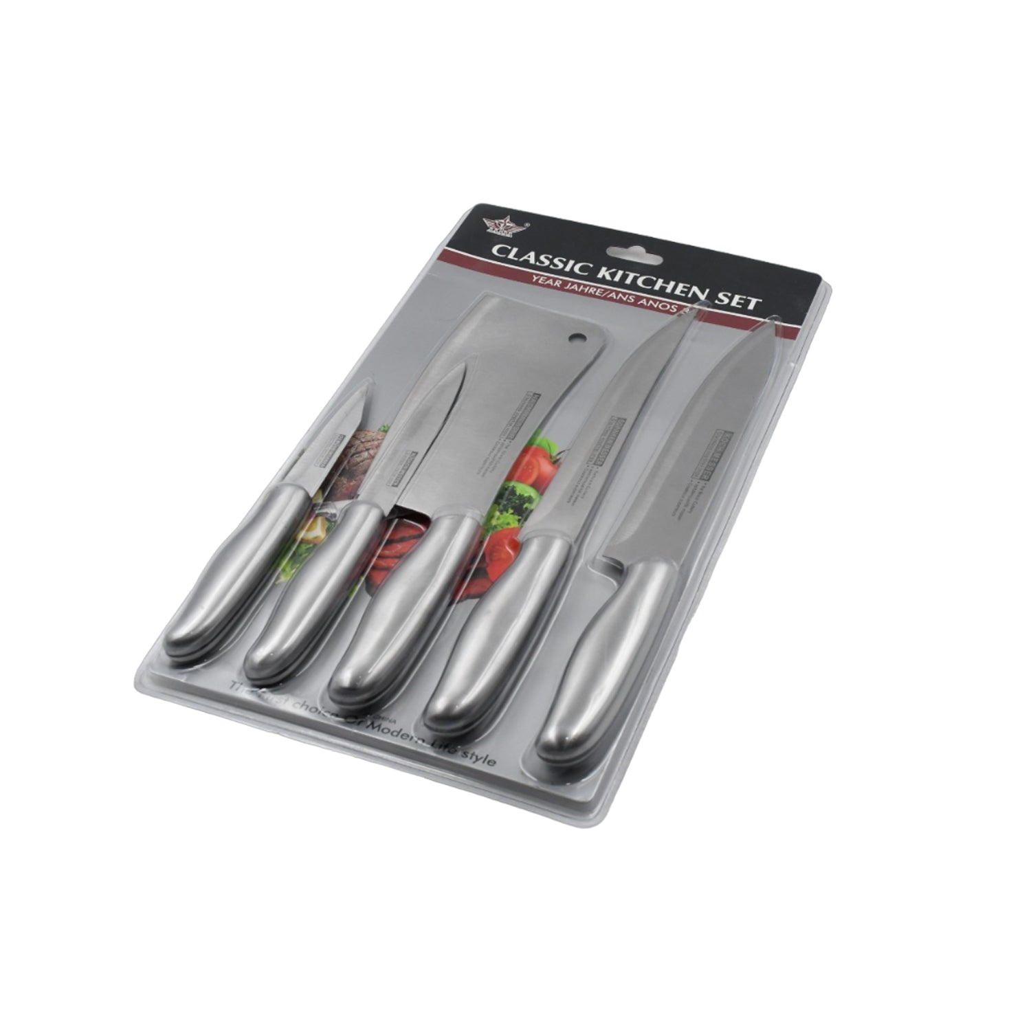 Big Size Professional Sharp Durable Quality Pack of 5 Kitchen Knives Set Basic Kitchen Tools-Stainless Steel Kitchen Gadgets (5 Pc Set) - Bhavnagar Deodap