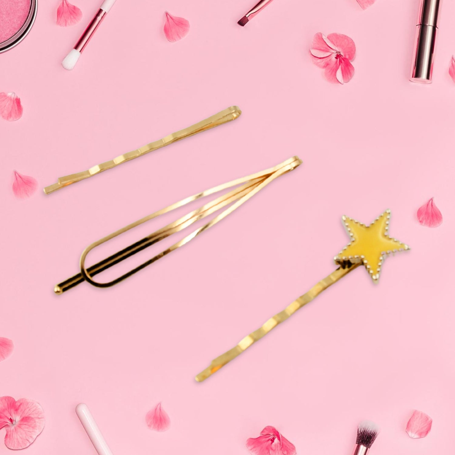 Metal Hair Pins, Pearls Hair Clips Elegant Hair Barrettes Hair Accessories Gift for Women Girls Hair Accessories Acrylic Hair Clips (Mix Design / 1 Set) - Bhavnagar Deodap