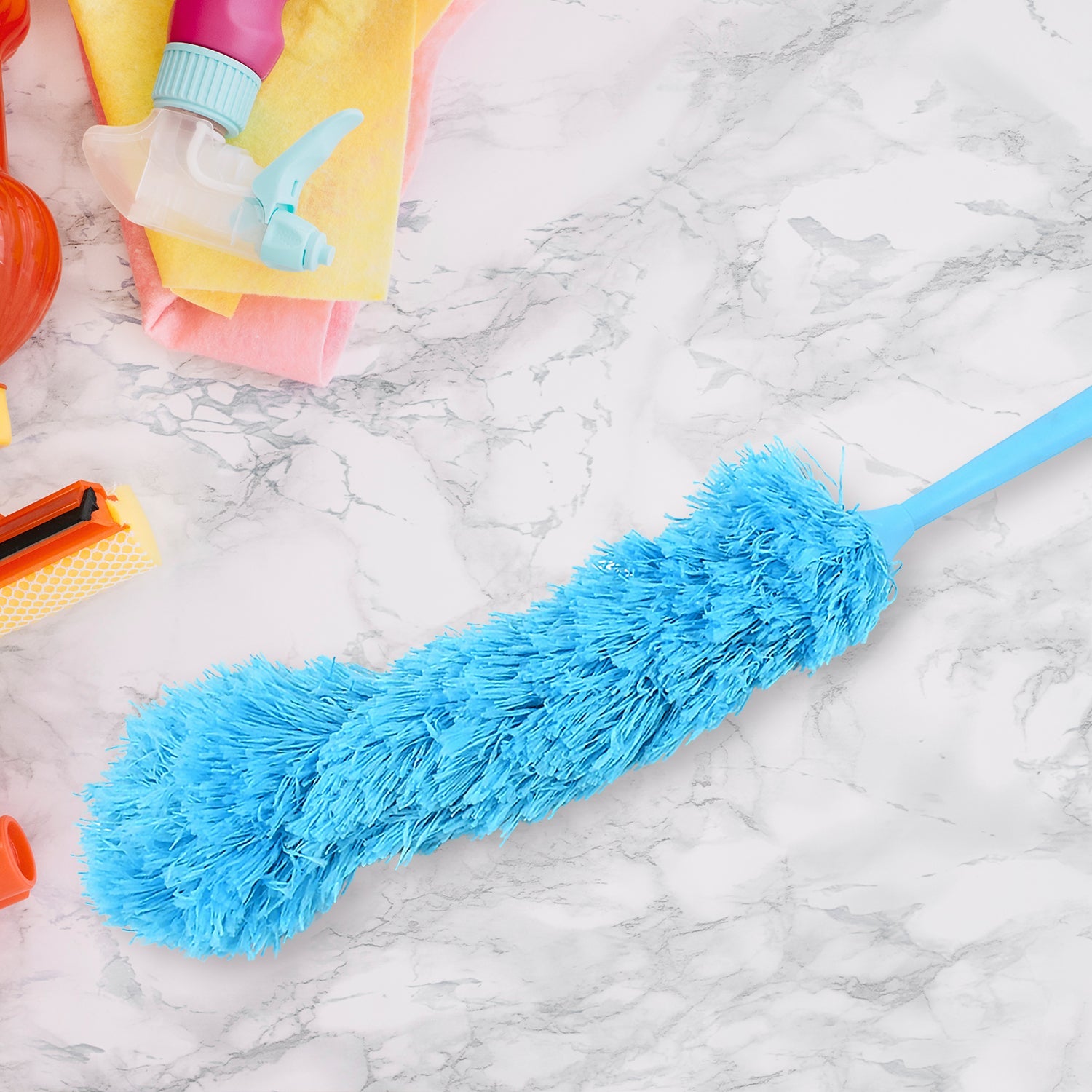 Long Handle Dust Cleaning Brush, Adjustable Microfiber dust Brush, Foldable Home appliances Ceiling Cleaner, Latest Home Improvement Products - Bhavnagar Deodap