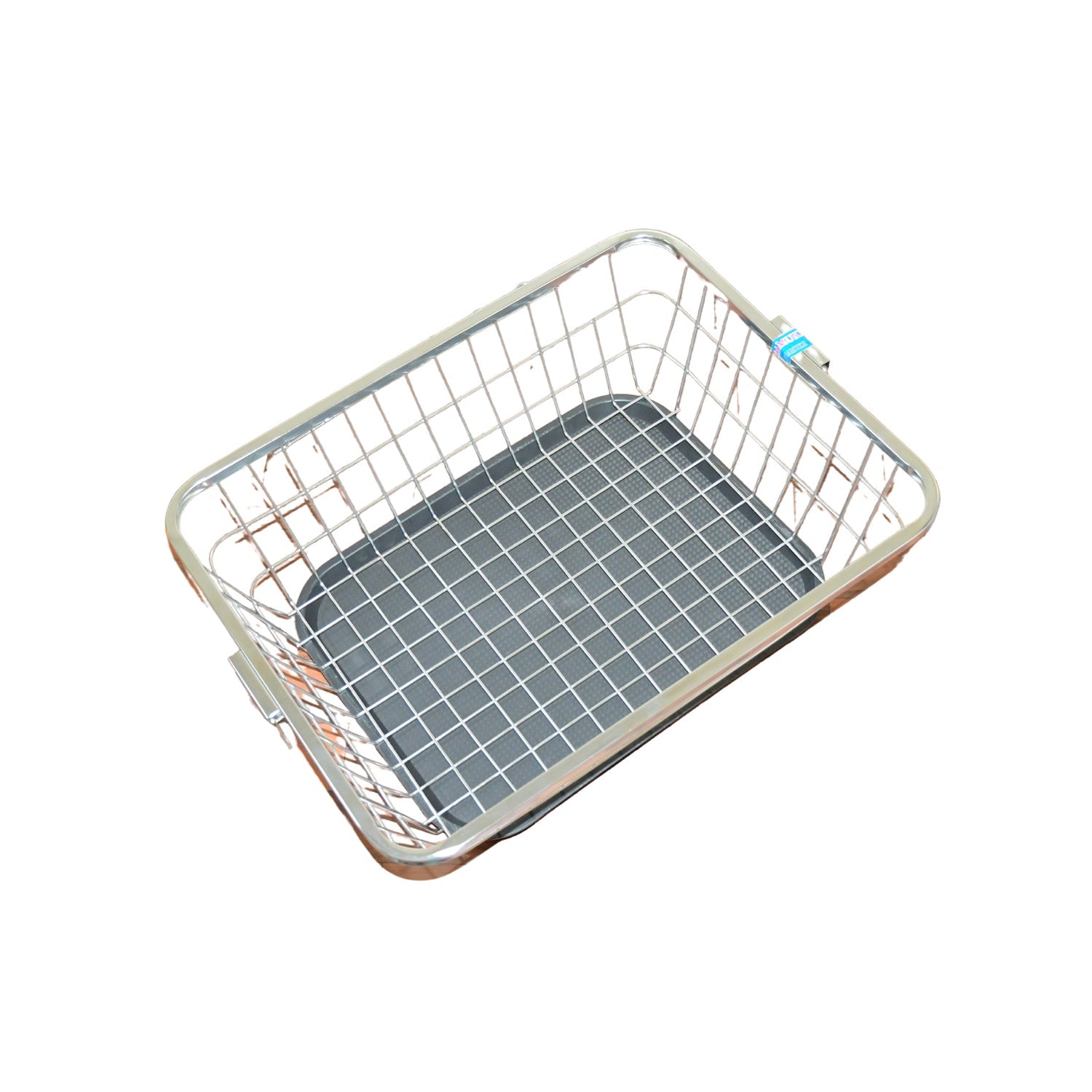 Dish Drainer Rack  With Drip Tray Stainless Steel Dish Drainer Rack with Drip Tray, Utensil Drying Stand for Kitchen Plate Rack Bartan Basket for Kitchen Utensils/Dish Drying Rack with Drainer/Bartan Basket/Plate Stand ( 57 x 45 x 19 cm) - Bhavnagar Deodap