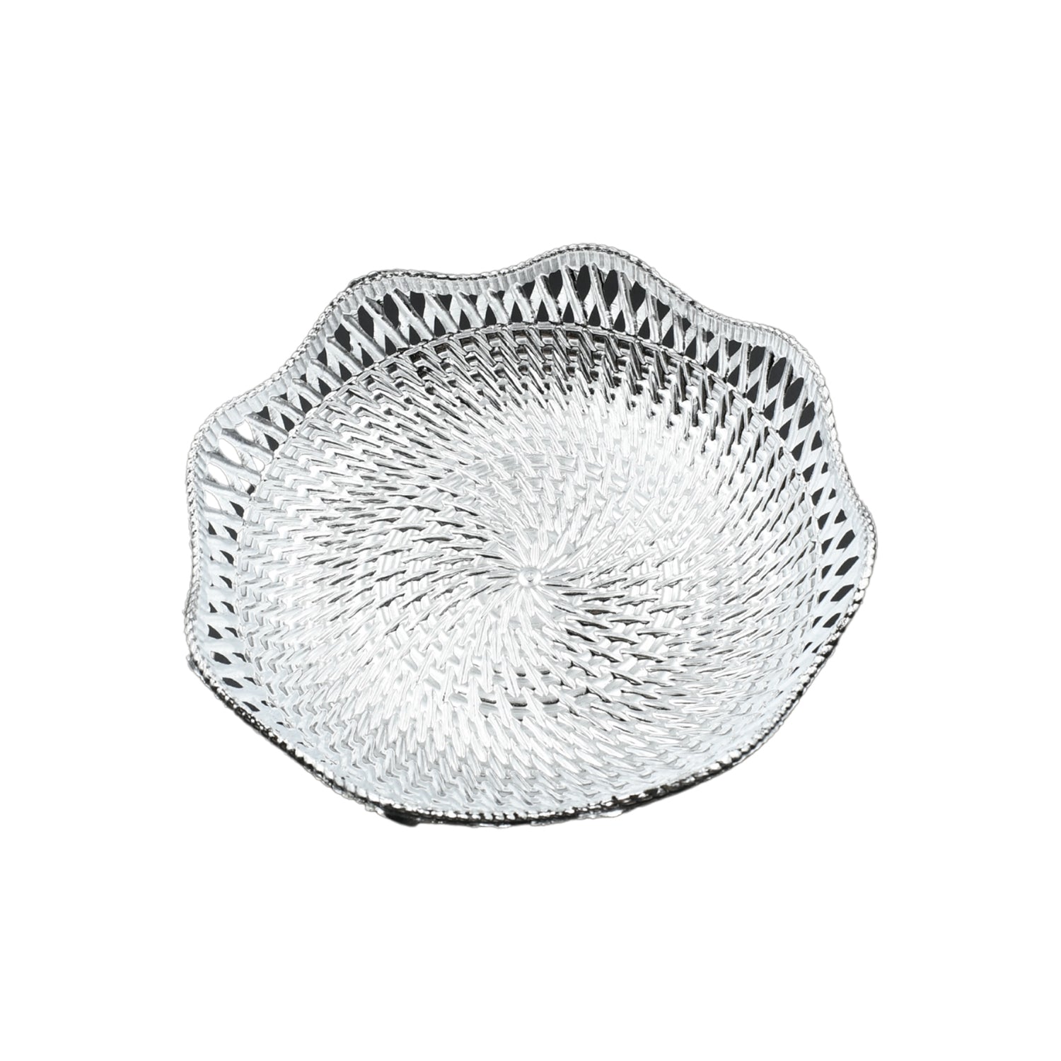 Round Serving Tray, Traditional Serving Tray, Multipurpose Serving Tray, Decorative Serving Platters, Mukhwas Serving Tray (1 Pc) - Bhavnagar Deodap