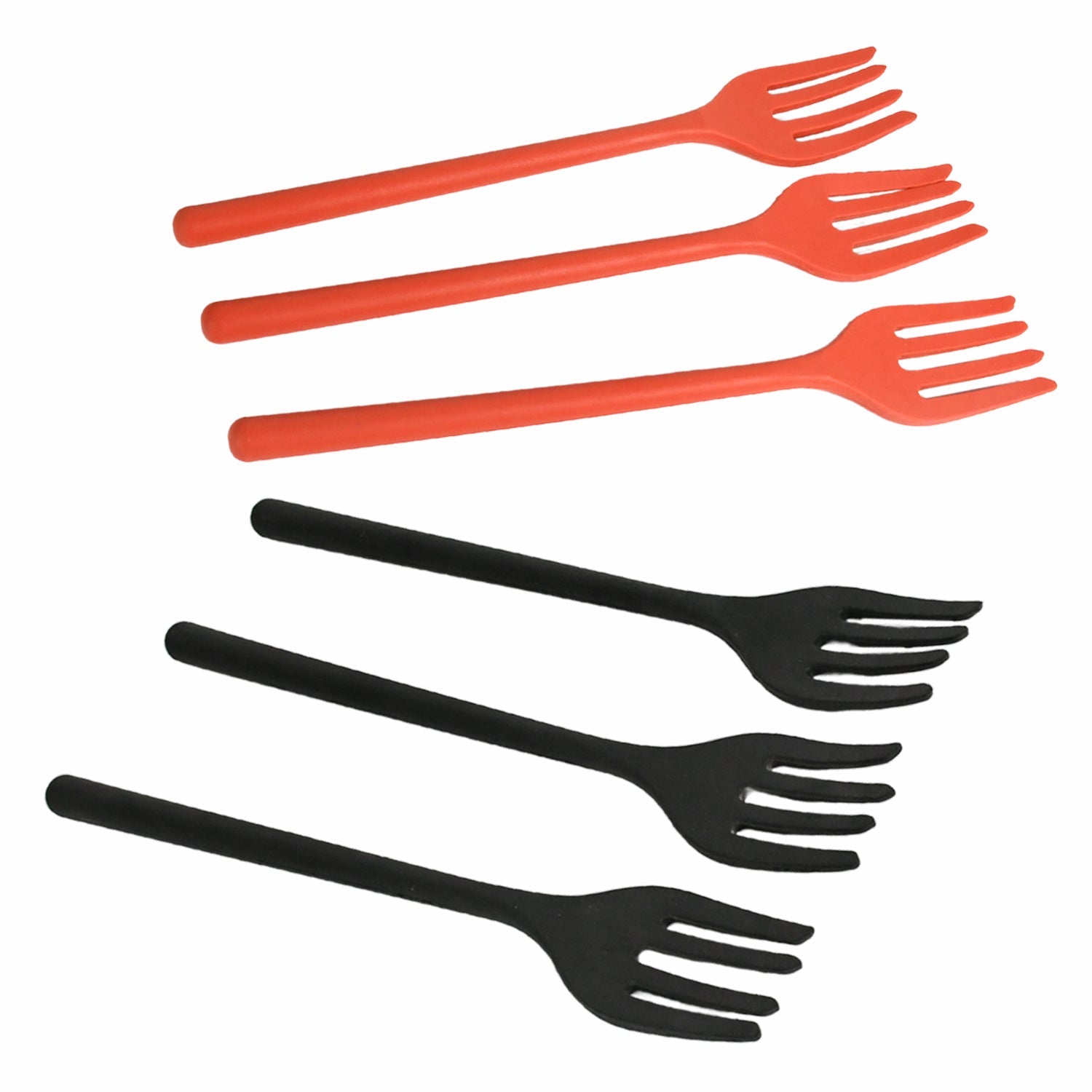 Silicone Flexible Forks, Silicone Cooking Fork Heat Resistant, Multifunctional Nonstick Blending Fork (6 Pcs) - Bhavnagar Deodap