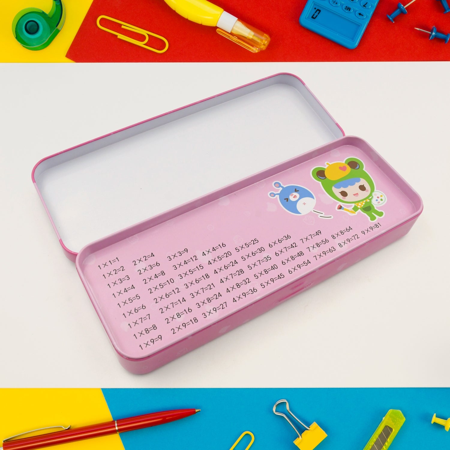 12-Piece Stationery Set: Pencil Box, Pencils, Erasers & More - Bhavnagar Deodap