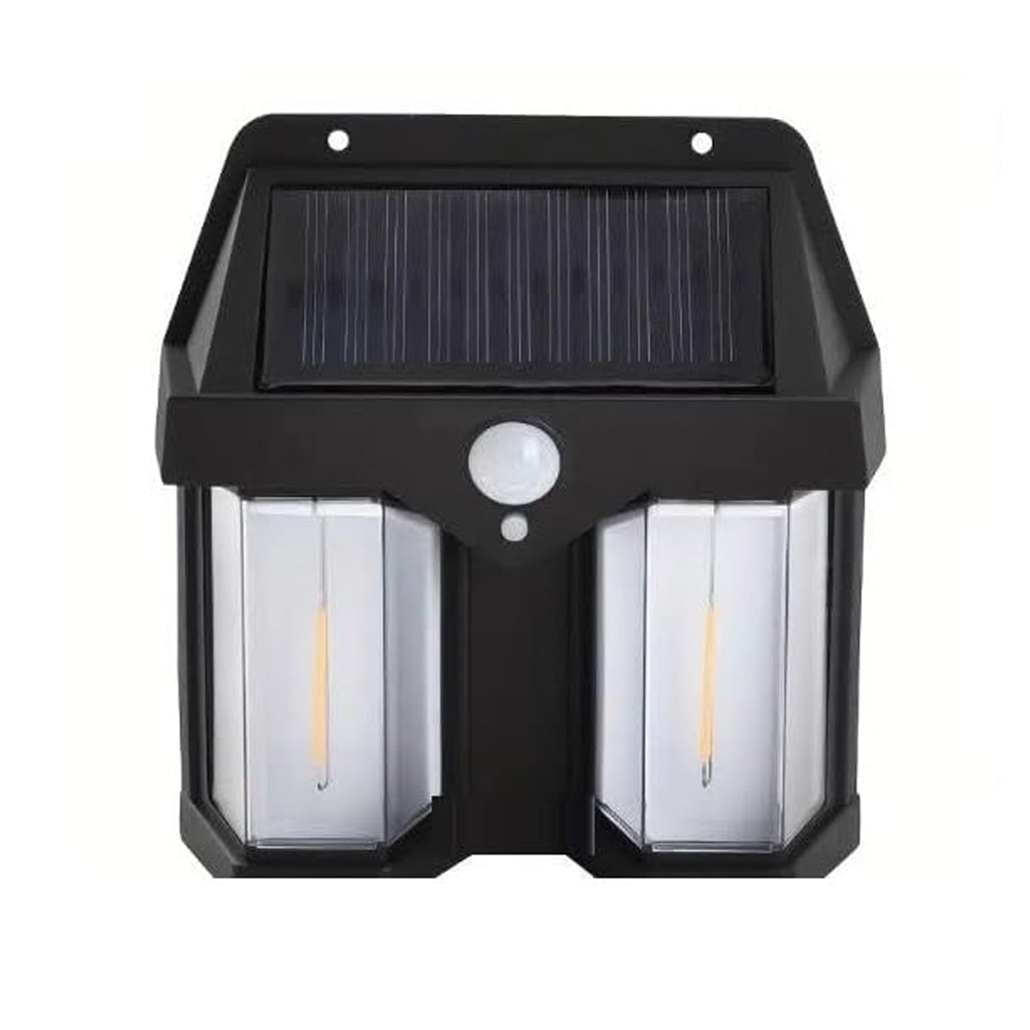 Outdoor Solar Wall Lamp Outdoor Waterproof High Quality Lamp Induction Garden Lamp Garden Villa Night Lamp Double Lamp Light (1 Pc) - Bhavnagar Deodap