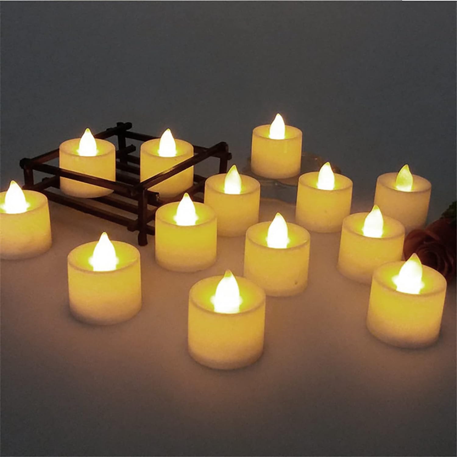 Battery Operated Candle Ideal for Party, Wedding, Birthday, Gifts (24pc) ( Diya , Divo , Diva , Deepak , Jyoti , - Bhavnagar Deodap