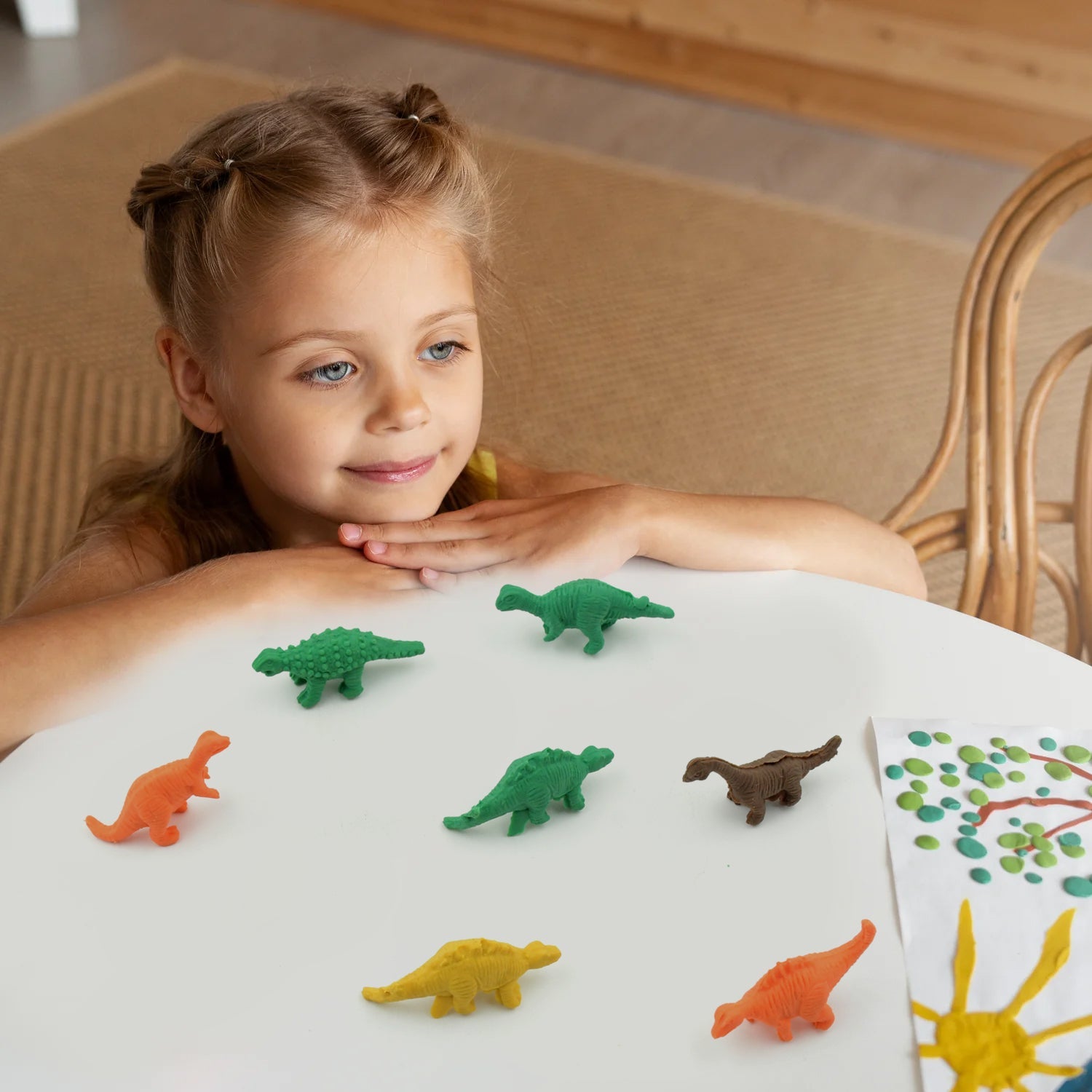 7 Piece Dinosaur Shaped Erasers for Kids - Animal Erasers, 3D Puzzle - Bhavnagar Deodap