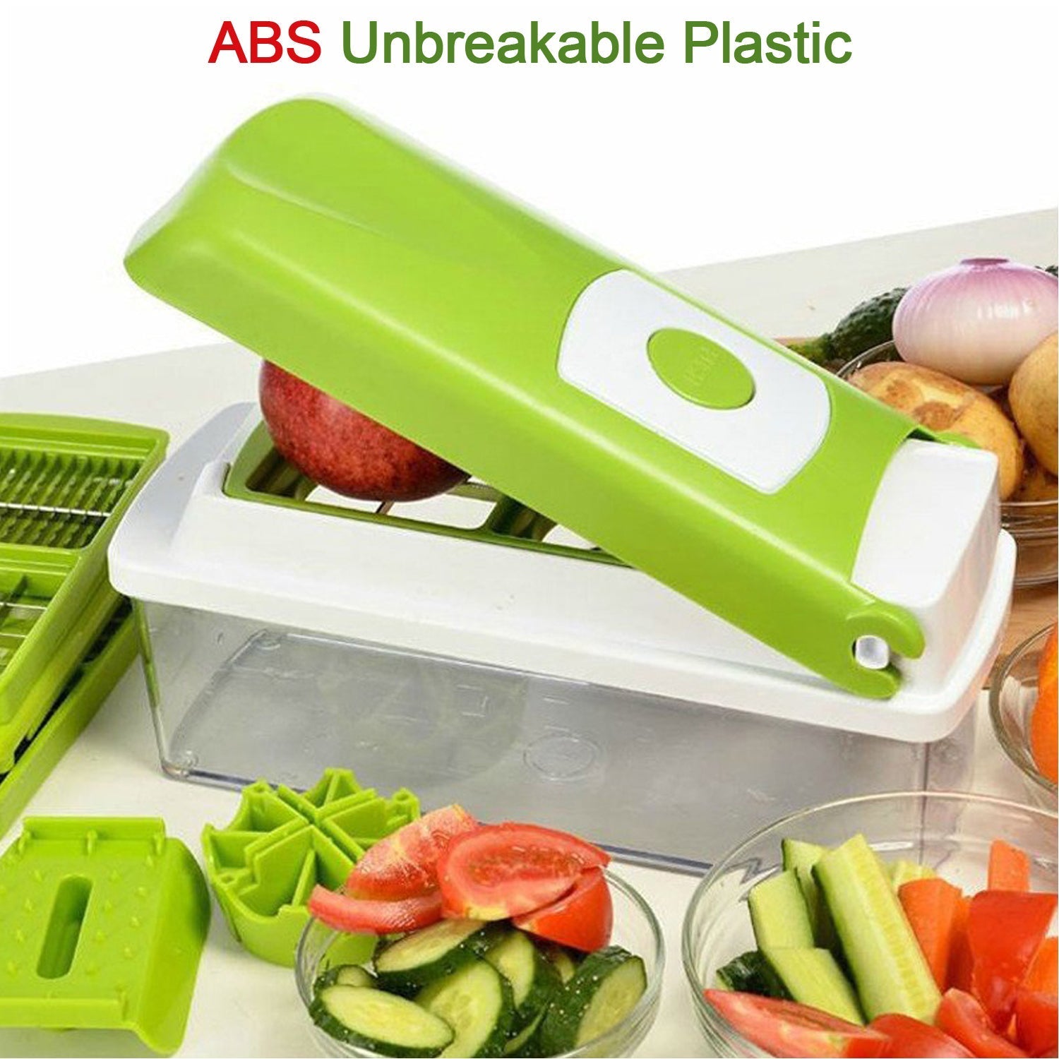 2489 Plastic 13-in-1 Manual Vegetable Grater,Chipser and Slicer 