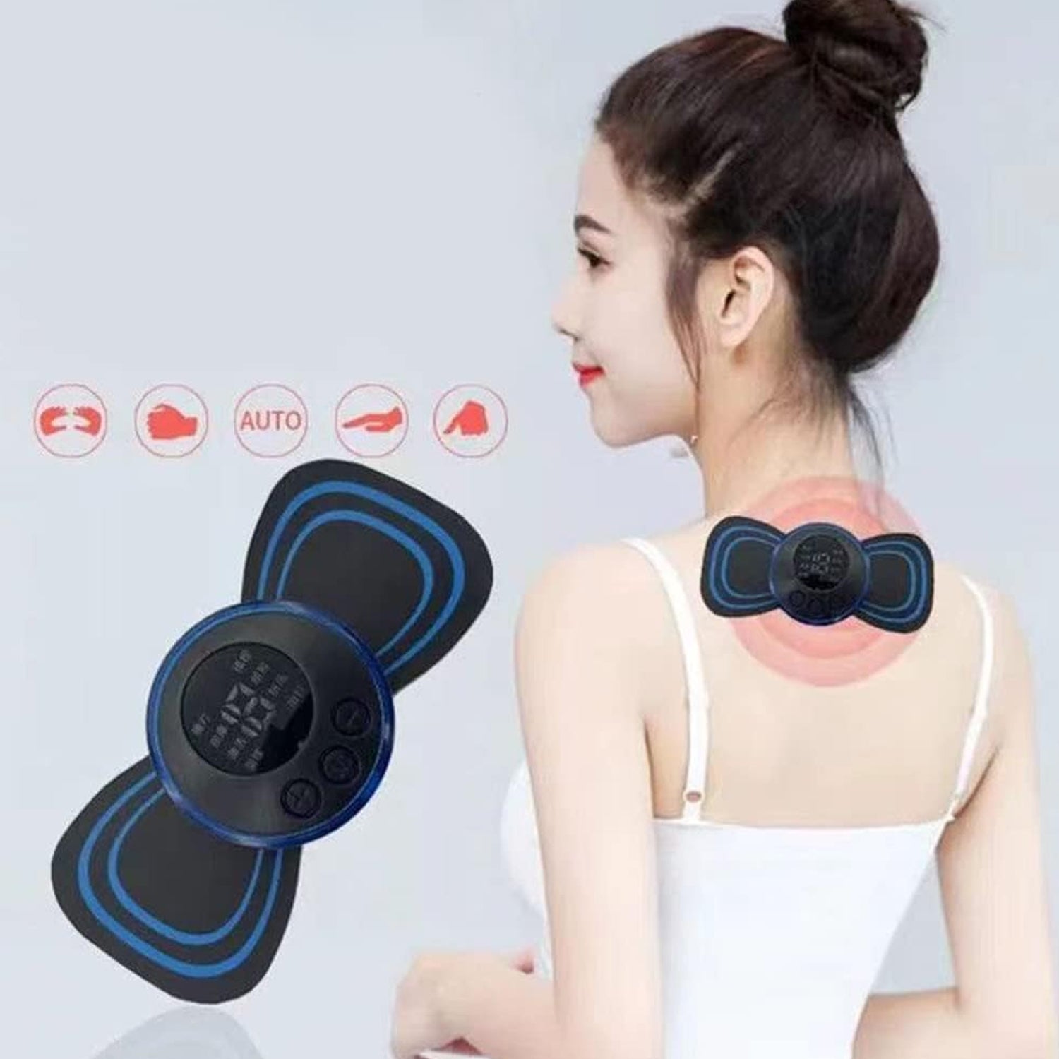 Portable USB Neck Massager Electric Neck Massager Automatic Massage Enhancer Mini Cervical Massager EMS Lymphatic Drainage Massage with Cable - Bhavnagar Deodap