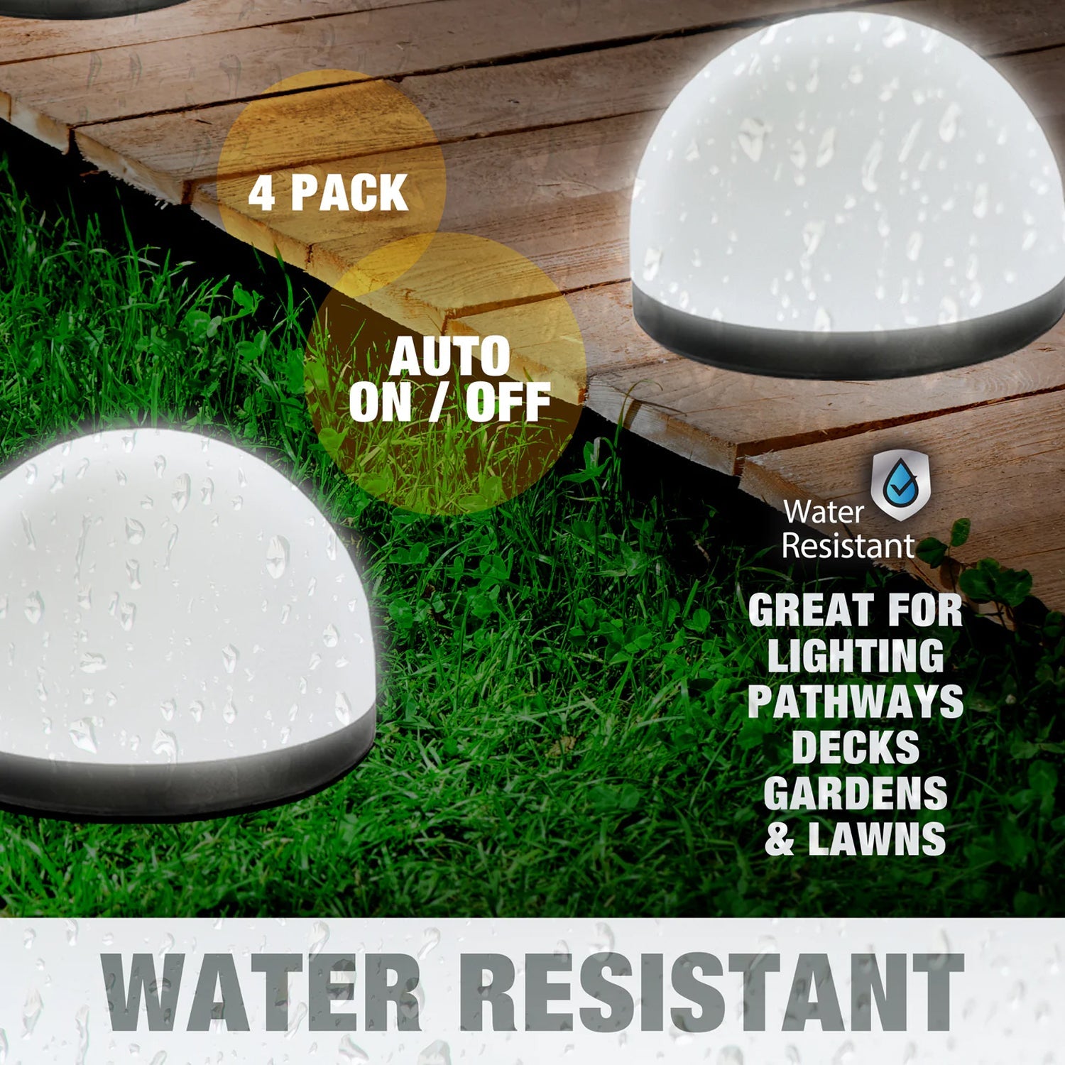 Dome Solar Garden Light Set (4 Pc)
