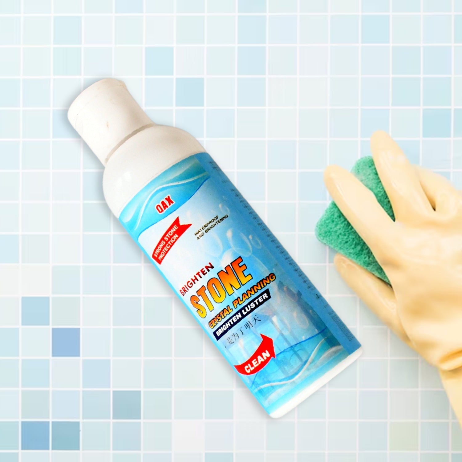 Stone Stain Remover Cleaner, Stone Crystal Plating Agent, Marble Stone Cleaner Polishes, Crystal Plating for Kitchen, Patio, Backyard Marble Cleaner and Polish (75 ML Approx / 1 pc) - Bhavnagar Deodap