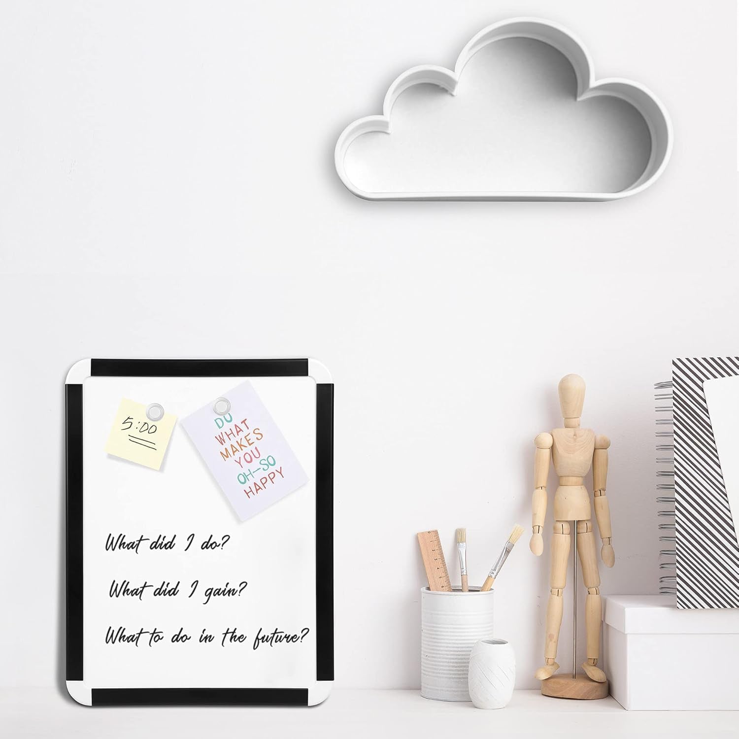 Magnetic White Board, Small Dry-Erase Board (21.6×28 Cm / 1 Set)