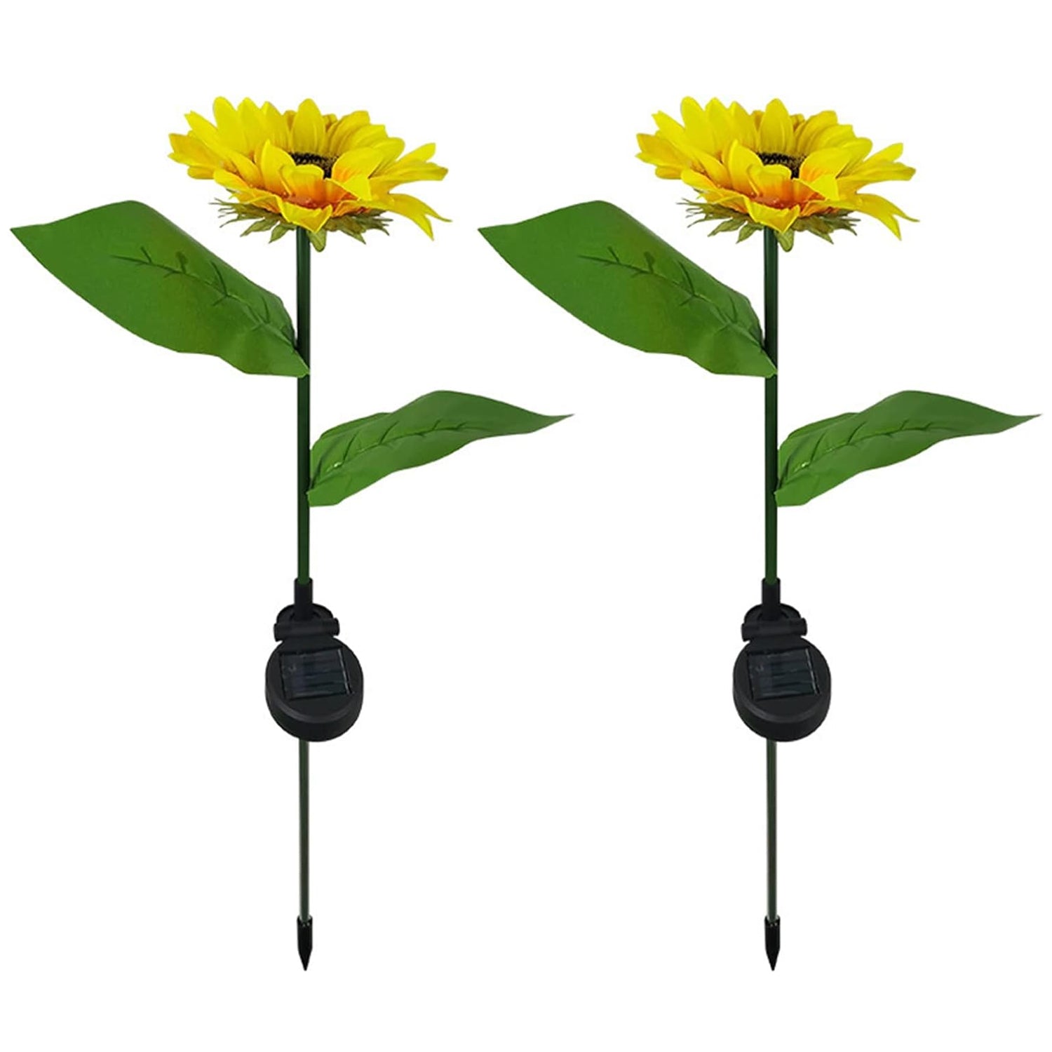 2 Pc Outdoor Solar Sunflower Lights Intelligent Light Control Waterproof Garden Landscape Stake Light - Bhavnagar Deodap