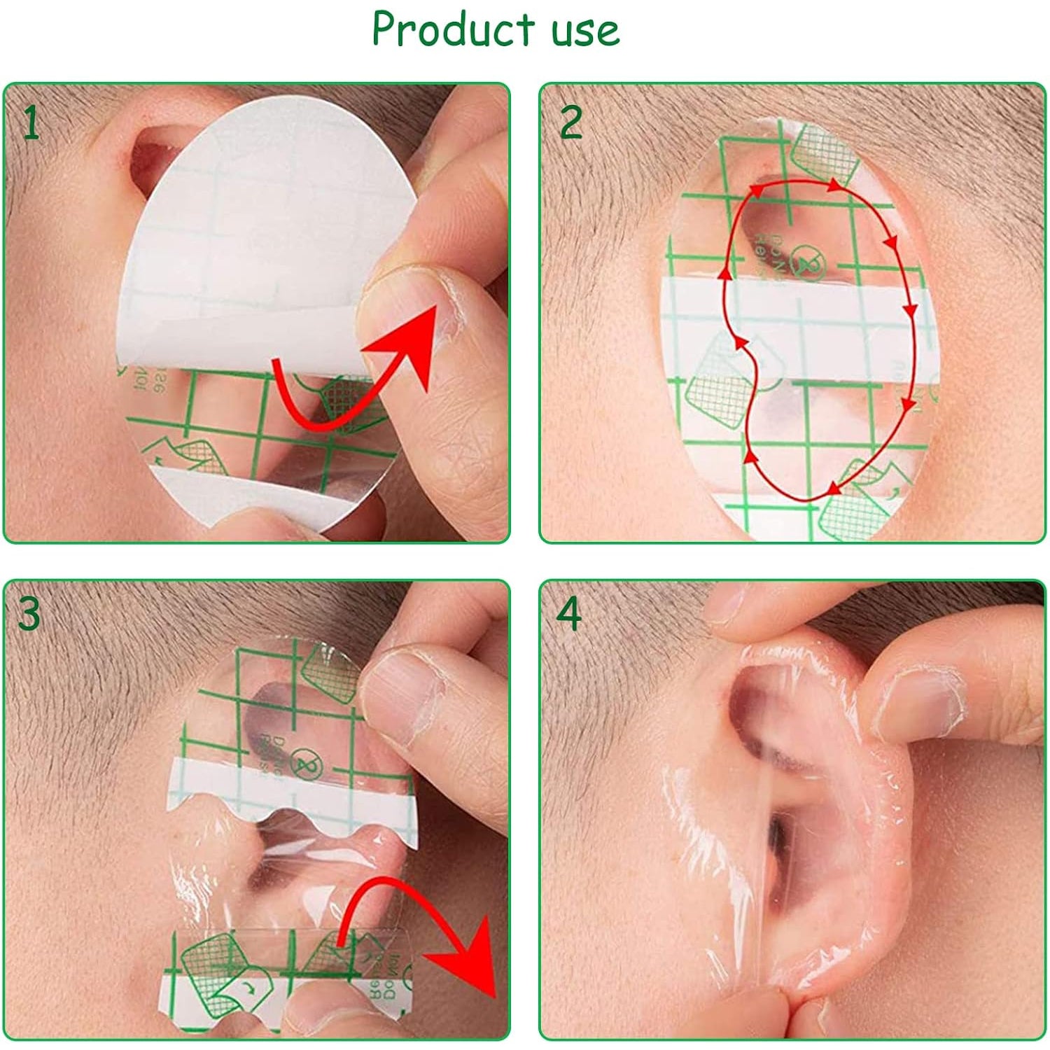 Baby Waterproof Ear Stickers, Heel Invisible Foot Sticker (20 Pcs Set Approx)