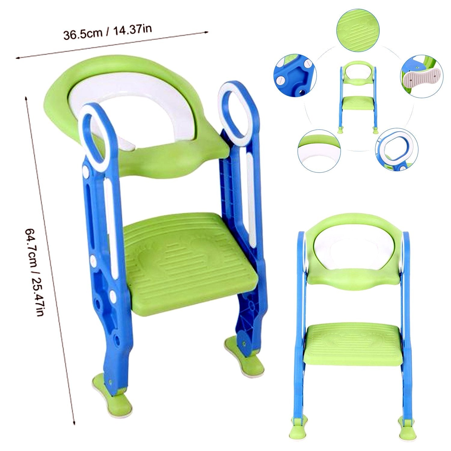 2 in 1 Training Foldable Ladder Potty Toilet Seat for Kids  ----- - Bhavnagar Deodap