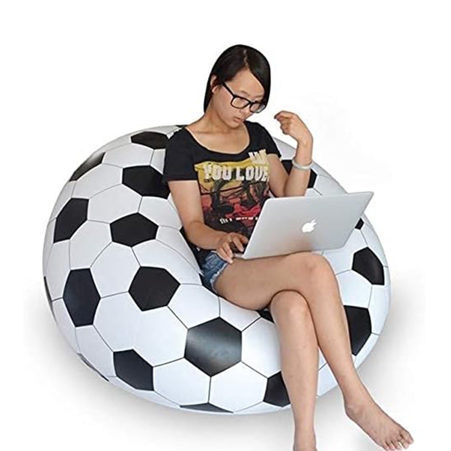 Foldable Sofa, Cartoon Style Inflatable Folding Chair, Ball Chair, Inflatable Sofa for Adults, Kids size (110cm x 80cm) - Bhavnagar Deodap