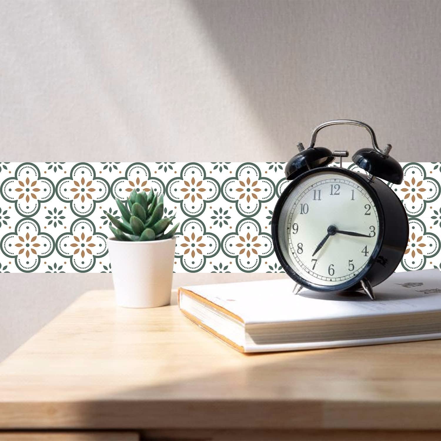 Peel and Stick Floor Tiles Kitchen / Bathroom Backsplash Sticker Detachable Waterproof DIY Tile Stickers for Wall Decoration Tiles Home Decoration (8x8 Inch / 1 pc Tiles) - Bhavnagar Deodap