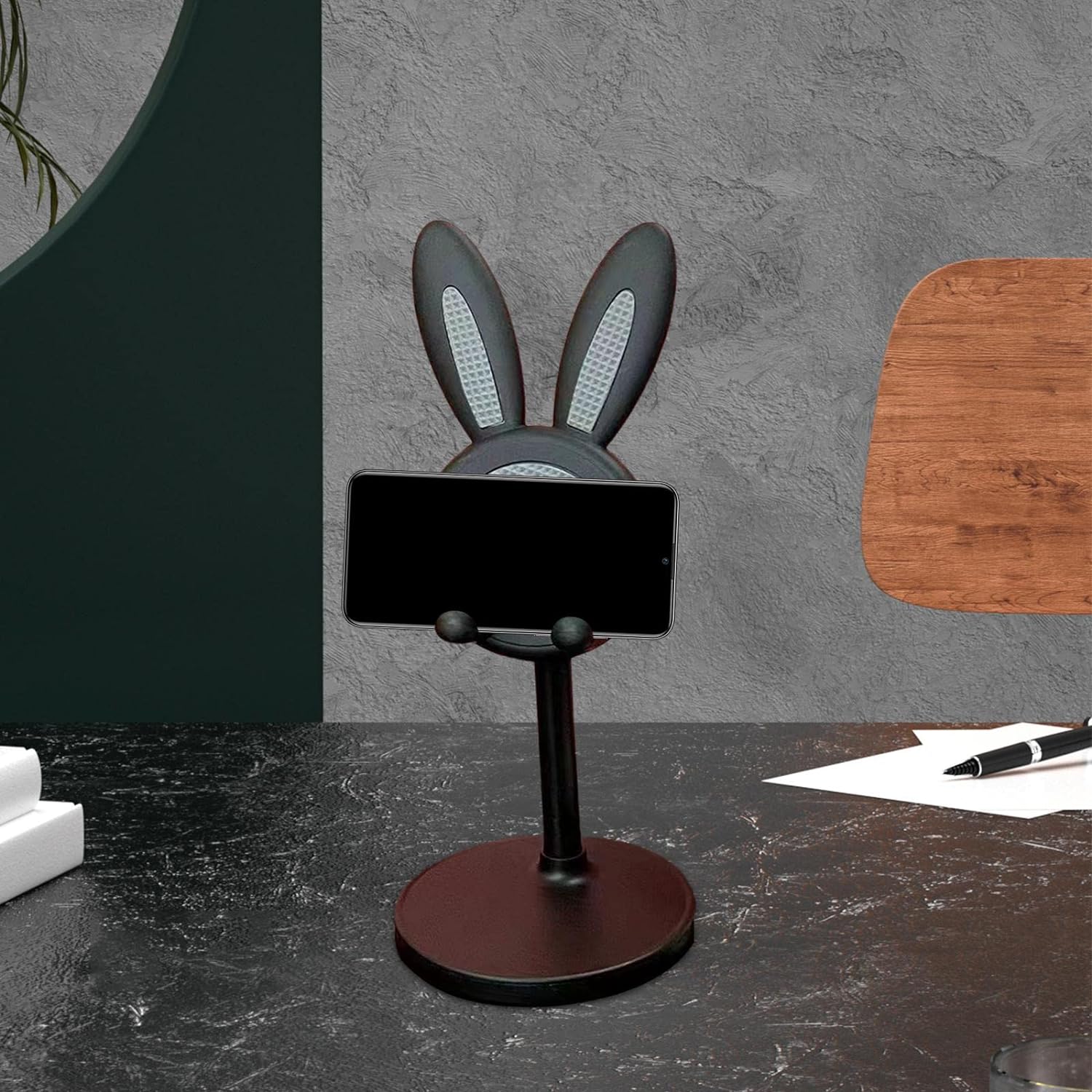 Cute Bunny Phone Stand, Angle Height Adjustable Phone Stand for Desk, Kawaii Phone Holder Desk Accessories, Easter Bunny Gifts Favor for Girl & Boys Accessories for Phone, Tablet, Easter Gifts Favors - Bhavnagar Deodap
