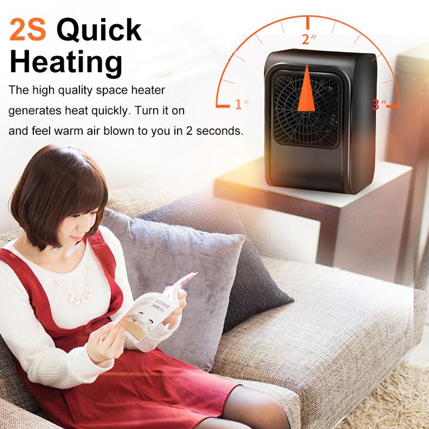 Warm Wind Room Heater 220V Heater For Office & Bedroom Use Heater - Bhavnagar Deodap