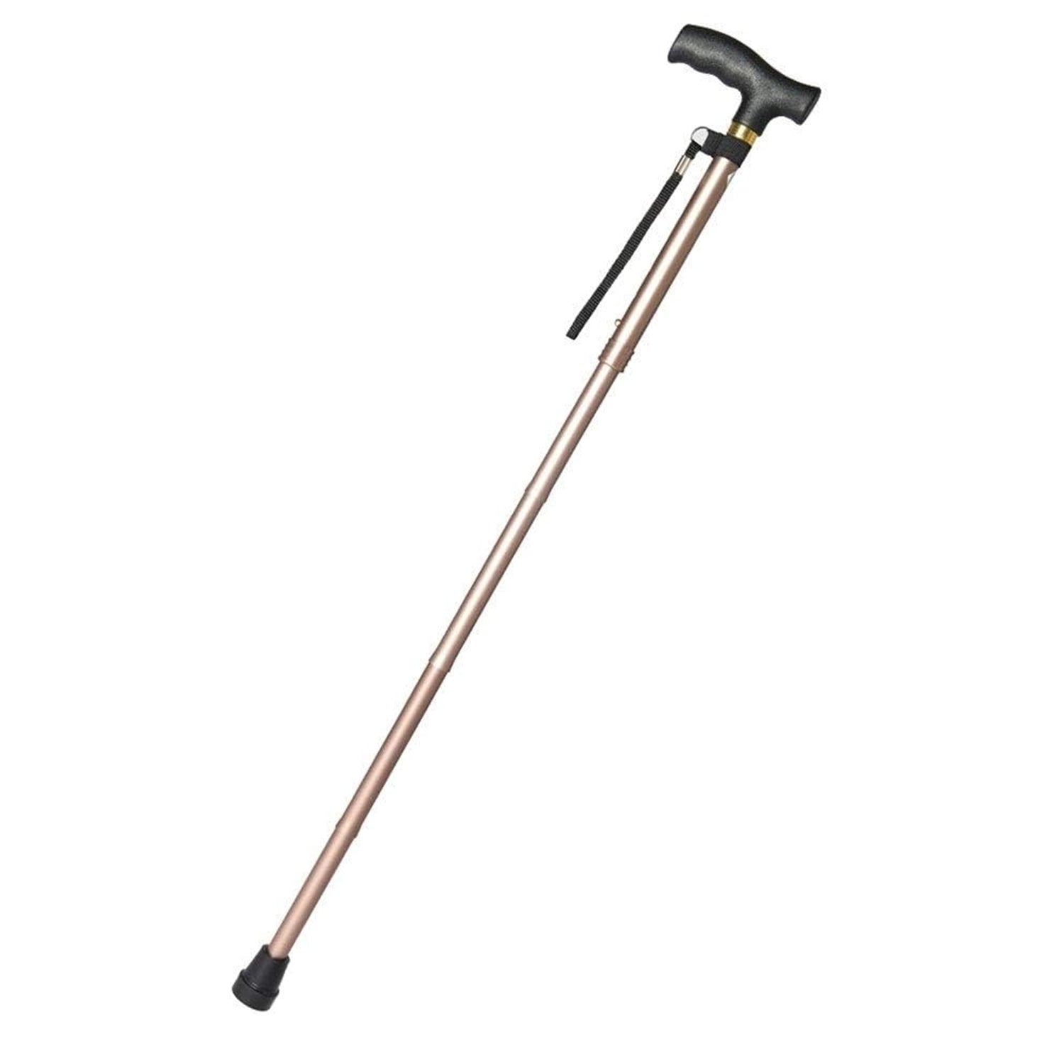 Foldable Walking Cane for Men, Women - Fold-up, Collapsible, Lightweight, Adjustable, Portable Hand Walking Stick - Balancing Mobility Aid - Sleek, Comfortable T Handles - Bhavnagar Deodap