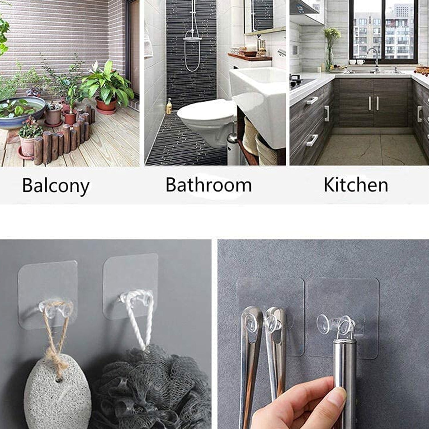 Transparent Self Adhesive Hook Seamless Drill Free Removable Wall Mounted Hanger As Toothbrush Holder Power Plug Socket Holder Waterproof and Oil Proof (1 Pc) - Bhavnagar Deodap