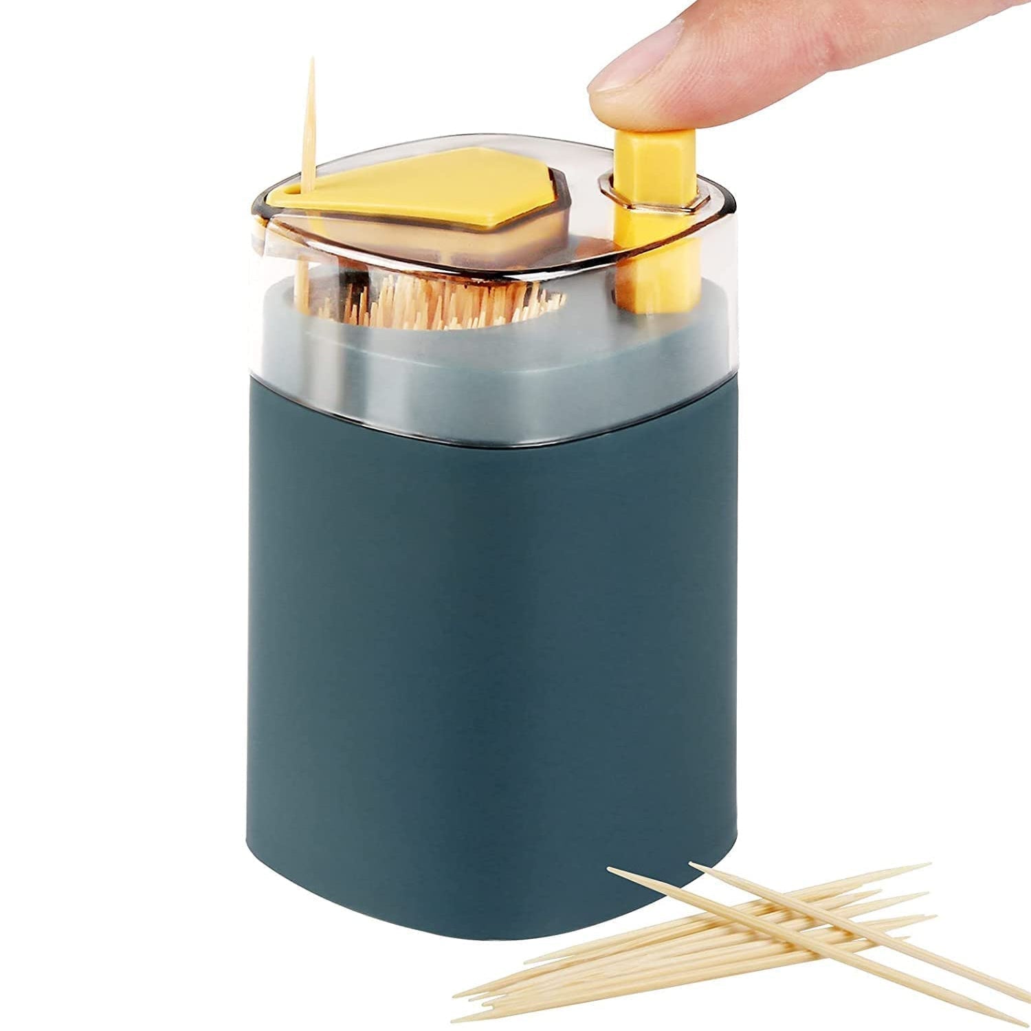 Toothpick Holder Dispenser, Pop-Up Automatic Toothpick Dispenser for Kitchen Restaurant Thickening Toothpicks Container Pocket Novelty, Safe Container Toothpick Storage Box. - Bhavnagar Deodap