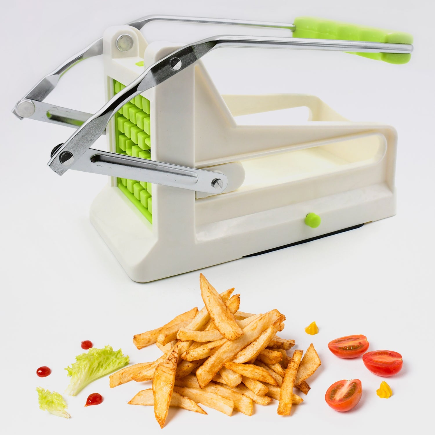 French Fry Cutter, Great with Vegetables, Potato Fries Cutter Professional Vegetable Cutter Stainless Steel Cutter Potato, Onions, Carrots, Cucumbers, Fruits Potato Cutter (1 pc) - Bhavnagar Deodap