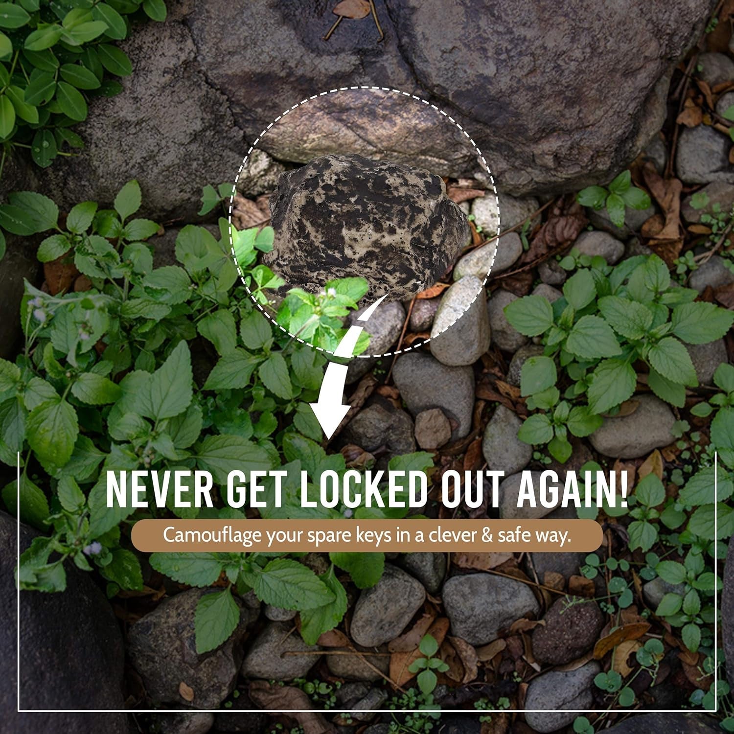 Hide a Key Outside Rock Looks Like a Real Rock - Weatherproof Rock Key Perfect for Emergencies - Fake Rock Key Hider Outside Decorative (1 Pc) - Bhavnagar Deodap