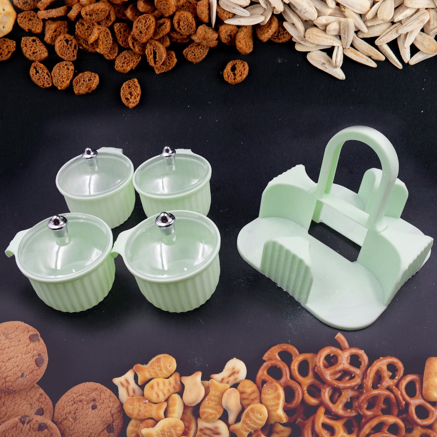 Multipurpose Plastic Storage Container Set: Kitchen Jars, Spices, Cookies - Bhavnagar Deodap