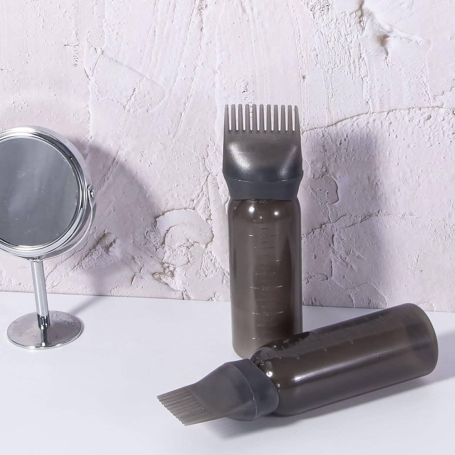 Comb Applicator Bottle, Hair Oil Applicator Bottle for Hair Dye Bottle Applicator Brush with Graduated Scale, Professional Brush Applicator Comb Hairdressing Coloring Styling Tool (1 Pc) - Bhavnagar Deodap