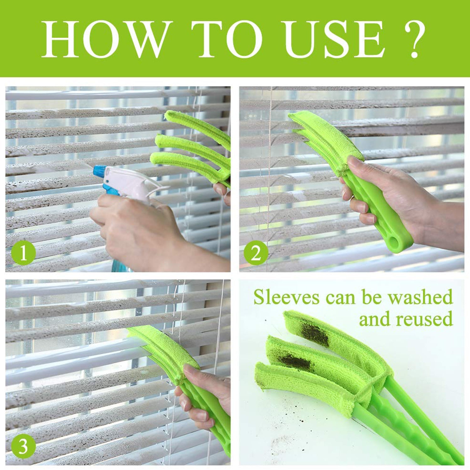 Window Blind Cleaner Duster Brush with Microfiber Sleeves - Blind Cleaner Tools for Window Shutters Blind Air Conditioner Jalousie Dust - Bhavnagar Deodap