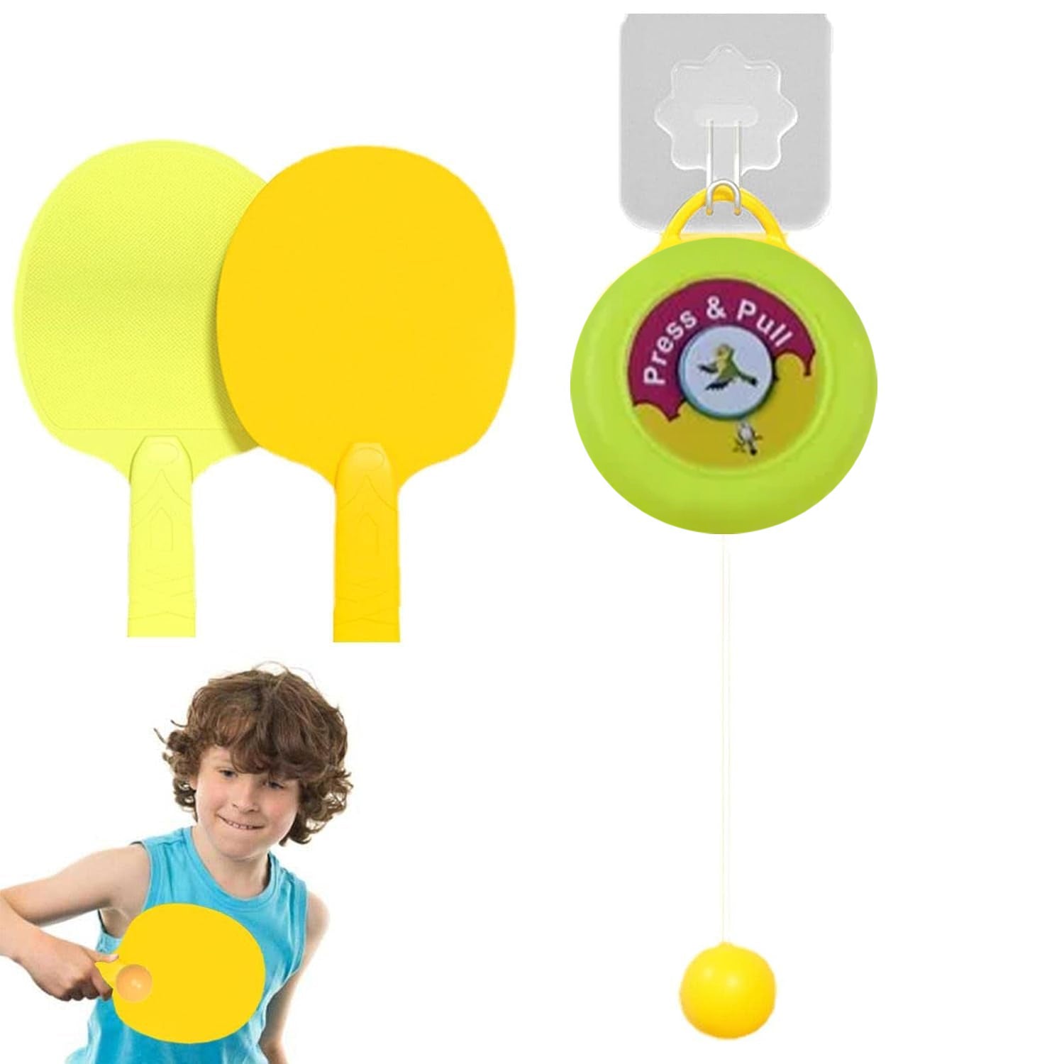 Portable Indoor Hanging Table Tennis with Three Ball, Table Tennis Self Training Set - Bhavnagar Deodap