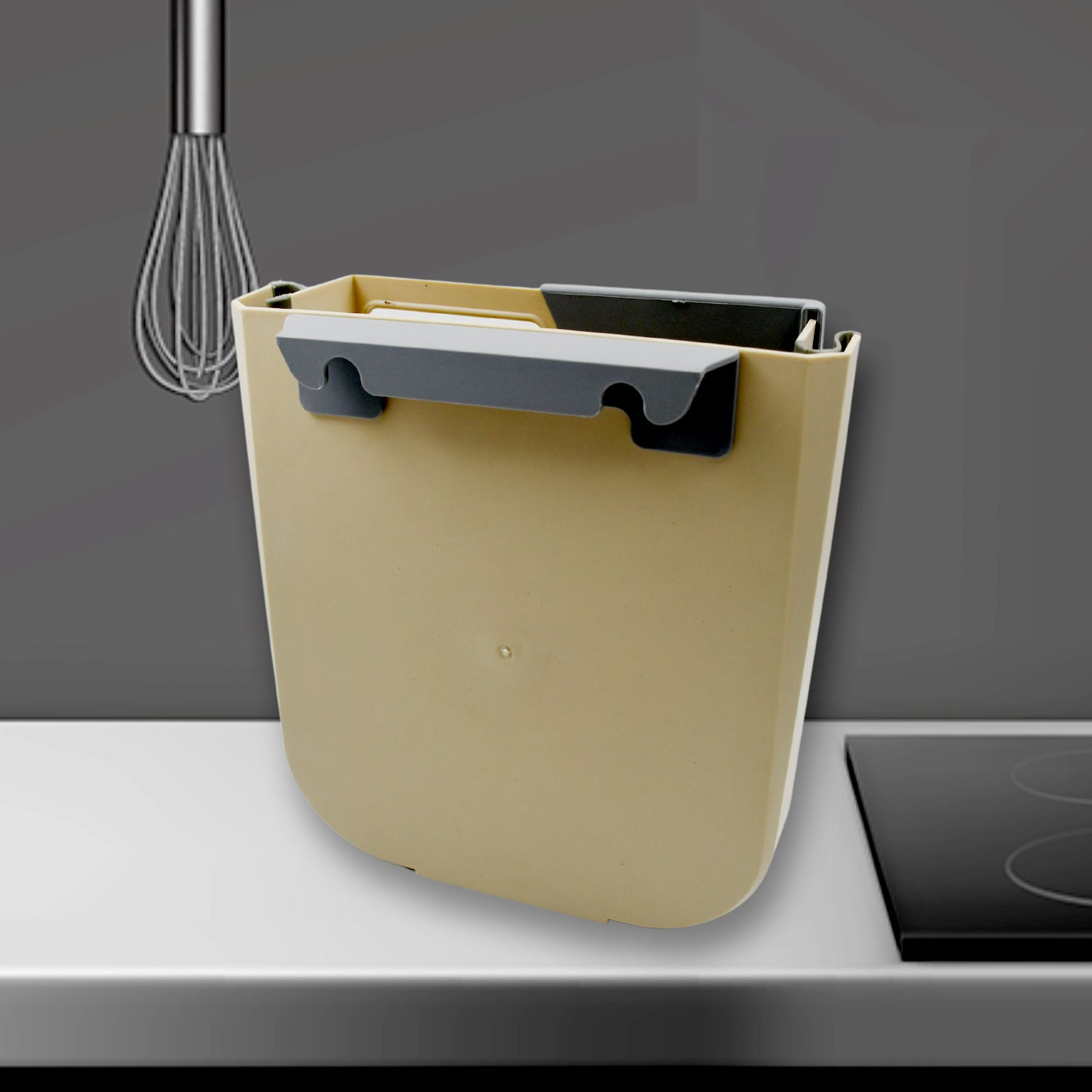 Hanging Trash Can for Kitchen Cabinet Door, Small Collapsible Foldable Waste Bins, Hanging Trash Holder for Bathroom Bedroom Office Car, Portable - Bhavnagar Deodap
