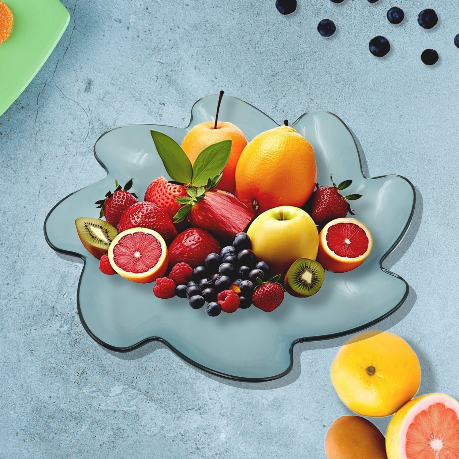 Flower Shape Plastic Dinner / Fruit Plate  / Tray / Snacks / Breakfast Plate friendly Plastic Plate for Kids Party Supplies Birthday Holiday Party Dinnerware Supplies (1 Pc) - Bhavnagar Deodap