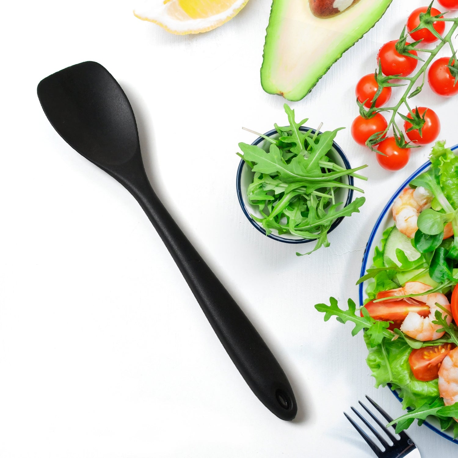 Multipurpose Silicone Spoon, Silicone Basting Spoon Non-Stick Kitchen Utensils Household Gadgets Heat-Resistant Non Stick Spoons Kitchen Cookware Items For Cooking and Baking (6 Pcs Set) - Bhavnagar Deodap