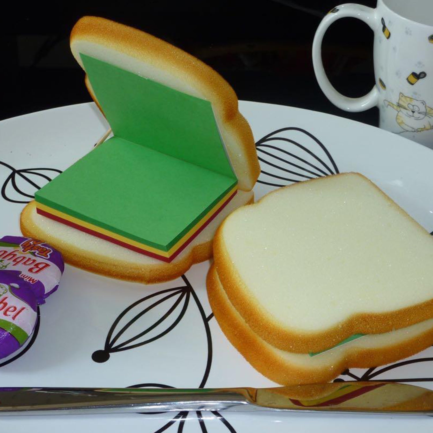 Sandwich Shaped Note  /  Sticky Notes  /  Memo Notes, Unique Mini Notes (Multicolor) - Bhavnagar Deodap