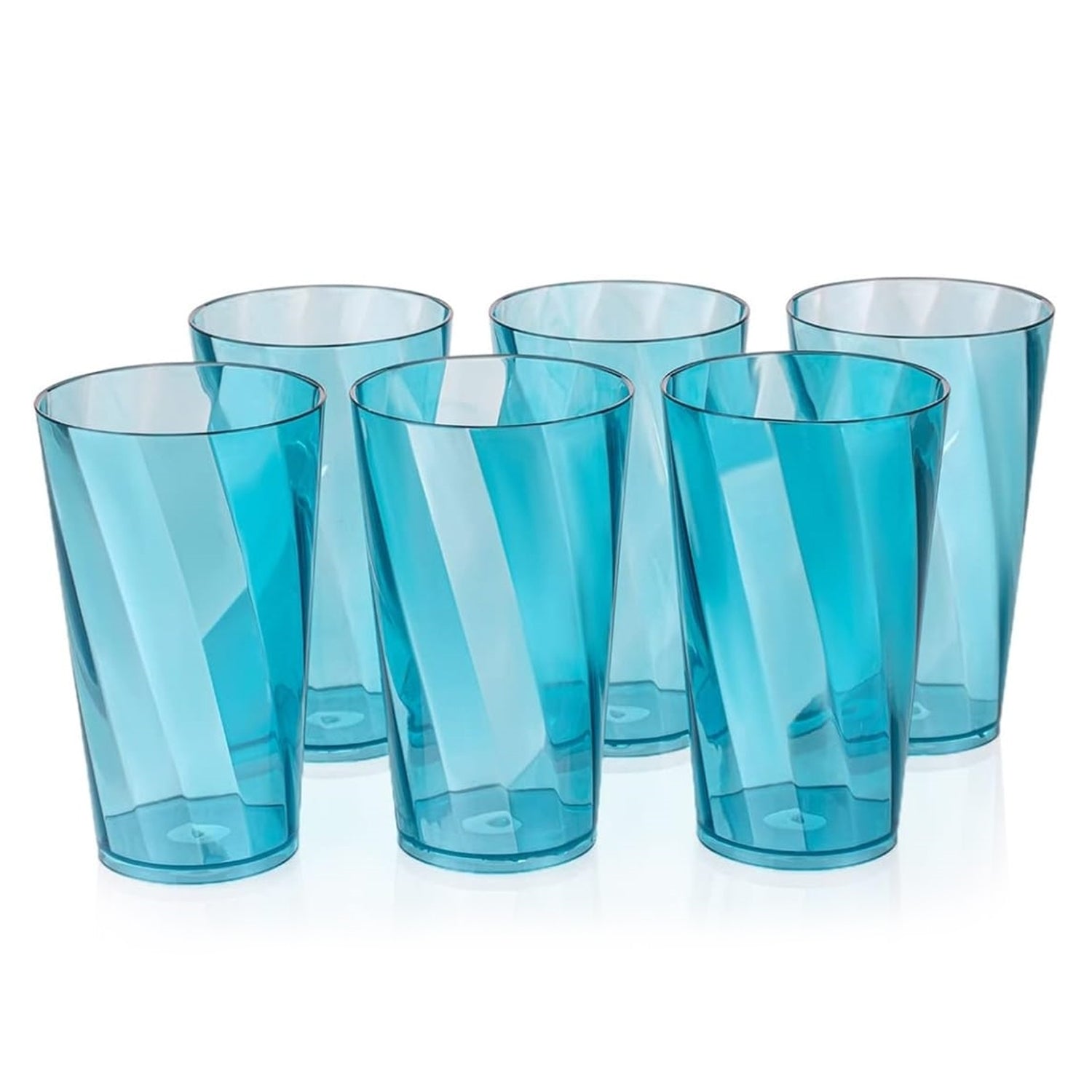 Premium Juice and Water Glasses Set of 6 Transparent, 300ml, Drinking Water Glasses Stylish & Crystal Round Highball Glasses for Water, Juice & Cocktails, Glass Set of 6 for Water - Bhavnagar Deodap