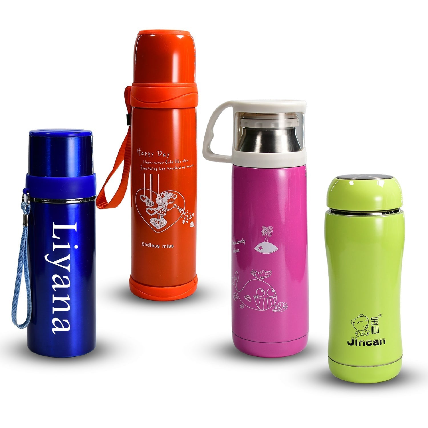 Customize 1PC STAINLESS STEEL MIX BOTTLES FOR STORING WATER AND SOME OTHER TYPES OF BEVERAGES ETC.