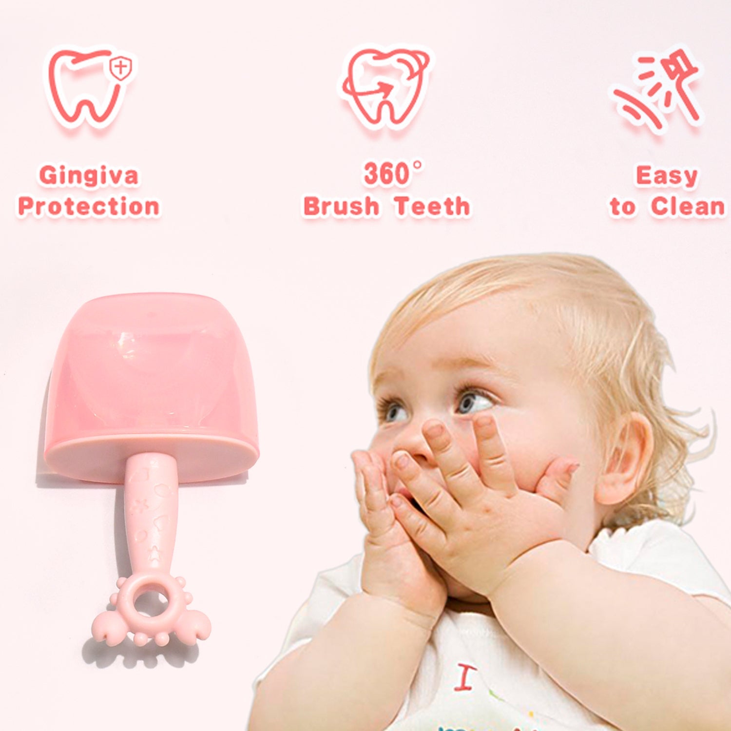 Kids U Shaped Toothbrush Children Baby Silicone Kids Toothbrush U Shaped Silicone Brush Head for 360 Degree Cleaning Suitable For 2-6 Years (1 Pc) - Bhavnagar Deodap