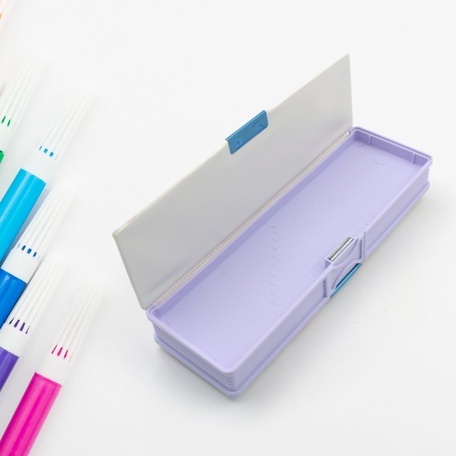 Multipurpose Compass Box, Plastic Double Deck Pencil Case with 2 Compartments, Supplies Utility Box Storage Organizer, Pencil Box for School, Cartoon Printed Pencil Case for Kids, Birthday Gift for Girls & Boys - Bhavnagar Deodap