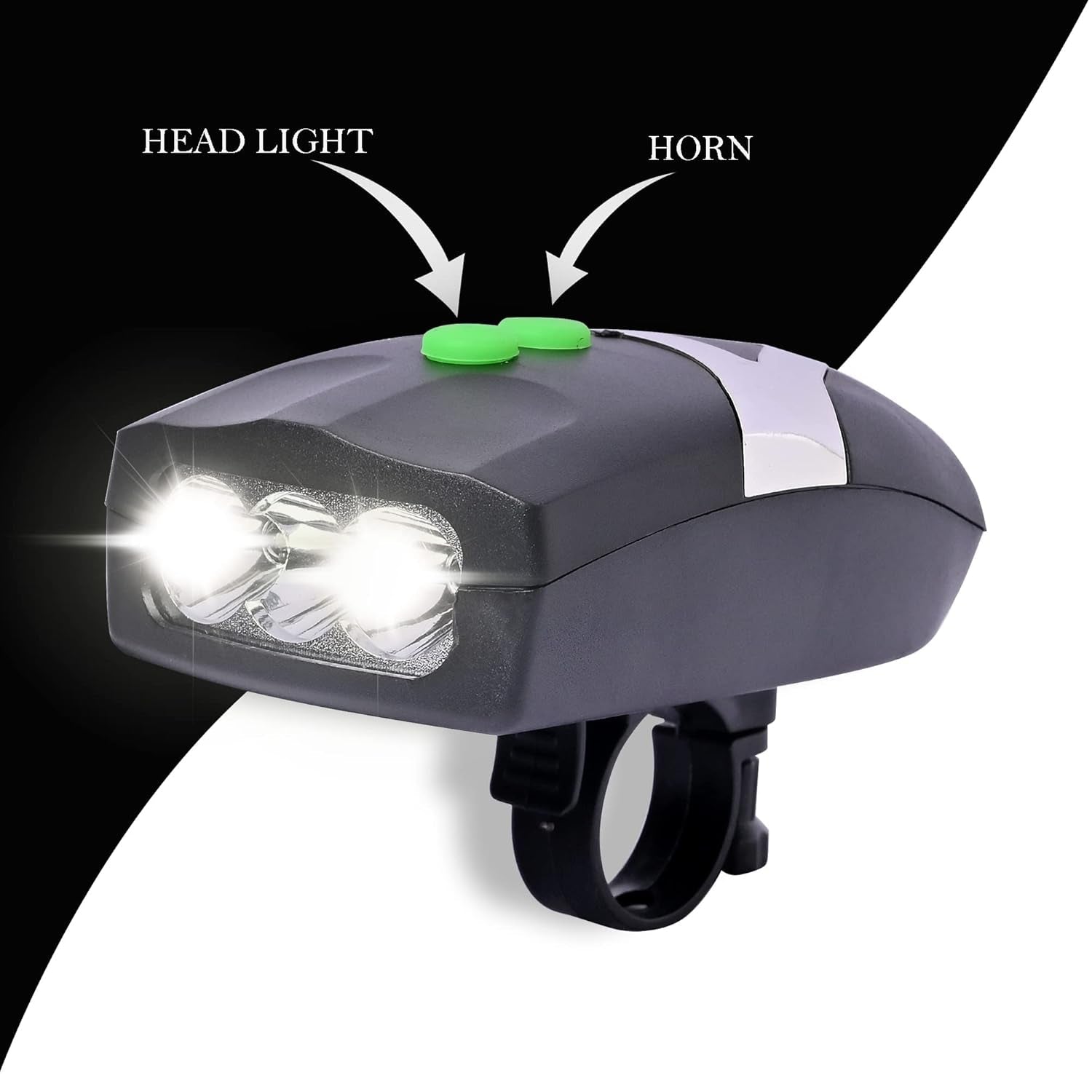 Bicycle 3 LED White Headlight Lamp (1 Pc / Battery not included) - Bhavnagar Deodap