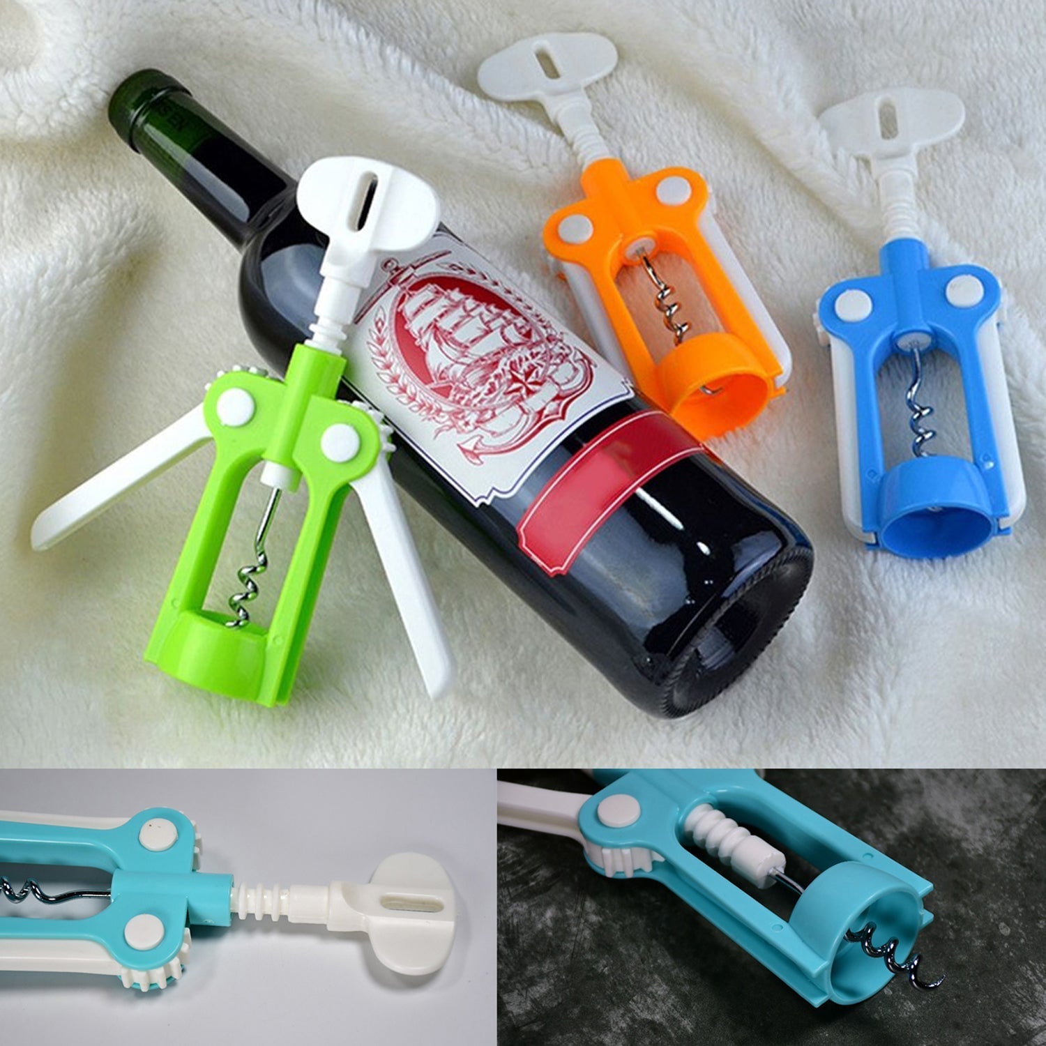 Waiter Wine Corkscrew Bottle Beer Cap Opener for Restaurants Bar Home - Bhavnagar Deodap