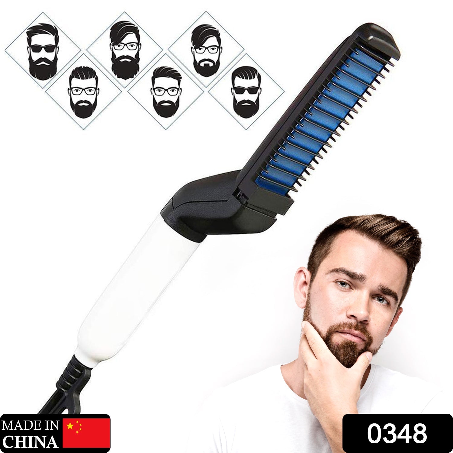 Men's Beard and Hair Curling Straightener (Modelling Comb) - Bhavnagar Deodap