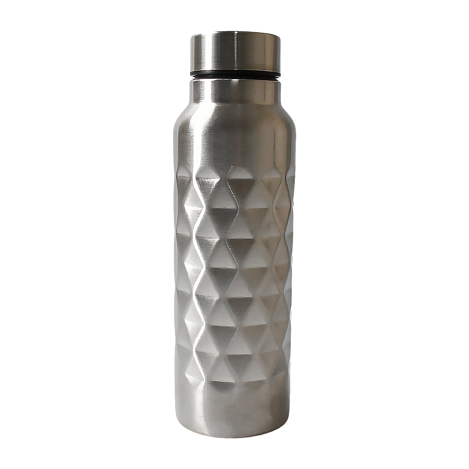 Stainless Steel Fridge Water Bottle, Diamond Design, Leak Proof, SS Water Bottle for Office, School, Gym, Refrigerator, and Home use (750ml Approx) - Bhavnagar Deodap