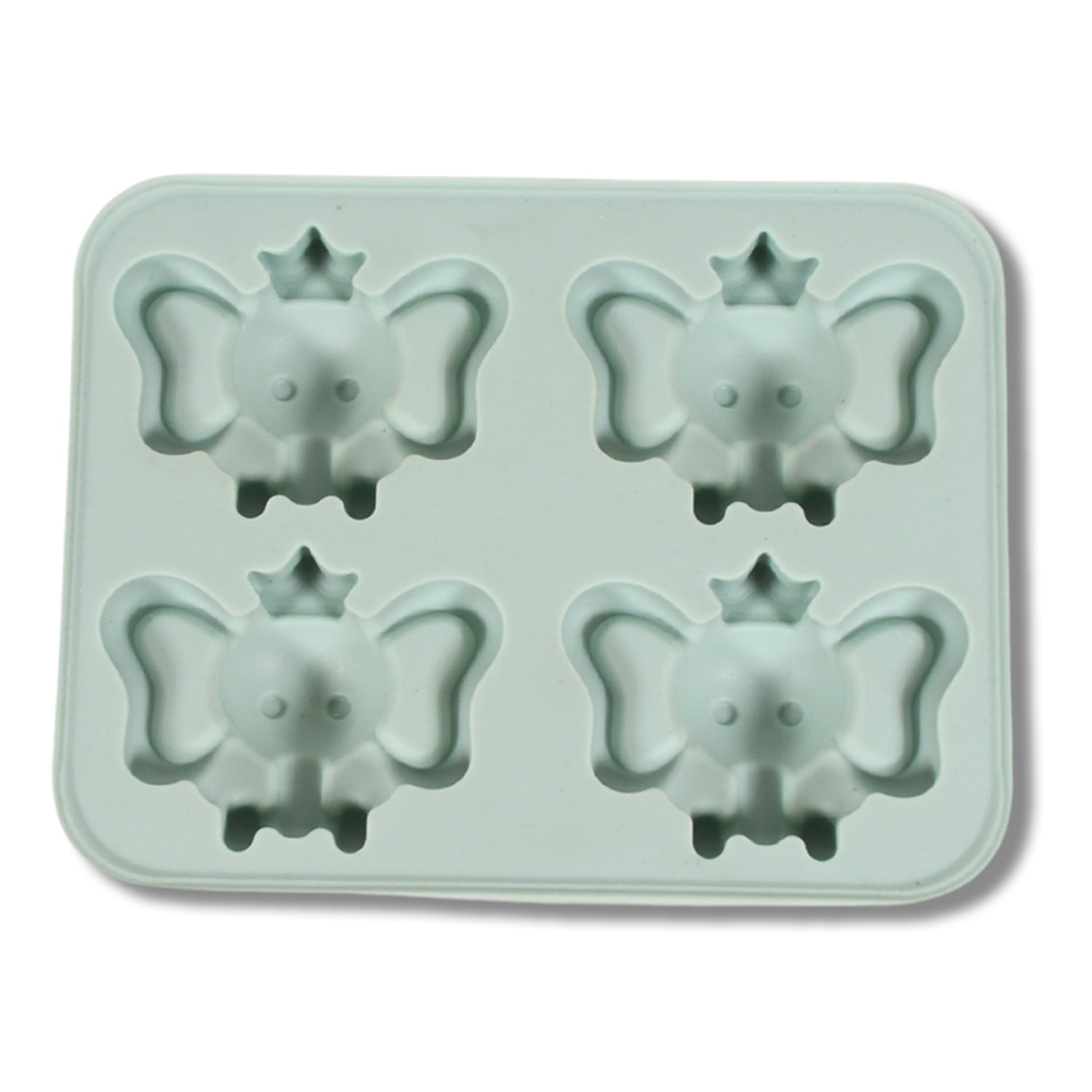 Silicone Cartoon Shape 4 Grid Ice Cube Tray Ice Cube Molds Trays Small Cubes Tray For Fridge, Flexible Silicon Ice Tray (1 pc) - Bhavnagar Deodap