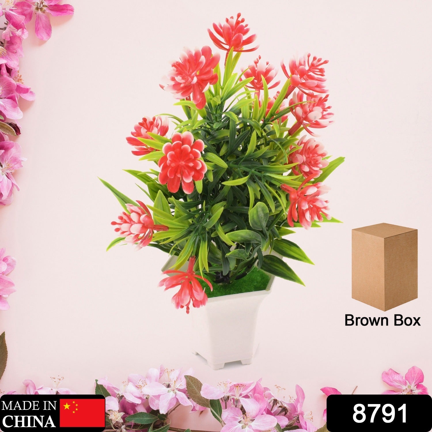 Artificial Flower for Balcony Indoor Decor, Plants for Living Room (1 Pc) - Bhavnagar Deodap
