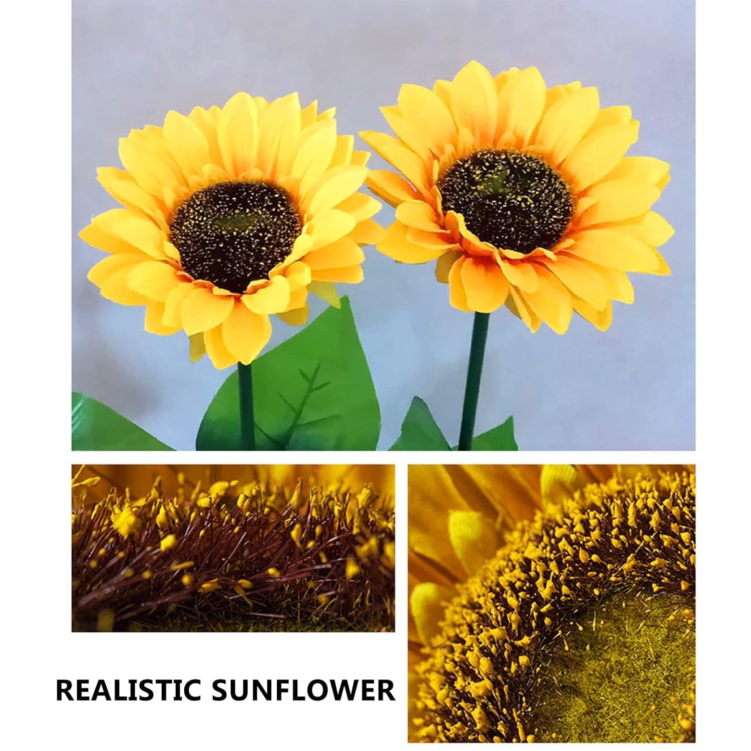 2 Pc Outdoor Solar Sunflower Lights Intelligent Light Control Waterproof Garden Landscape Stake Light - Bhavnagar Deodap